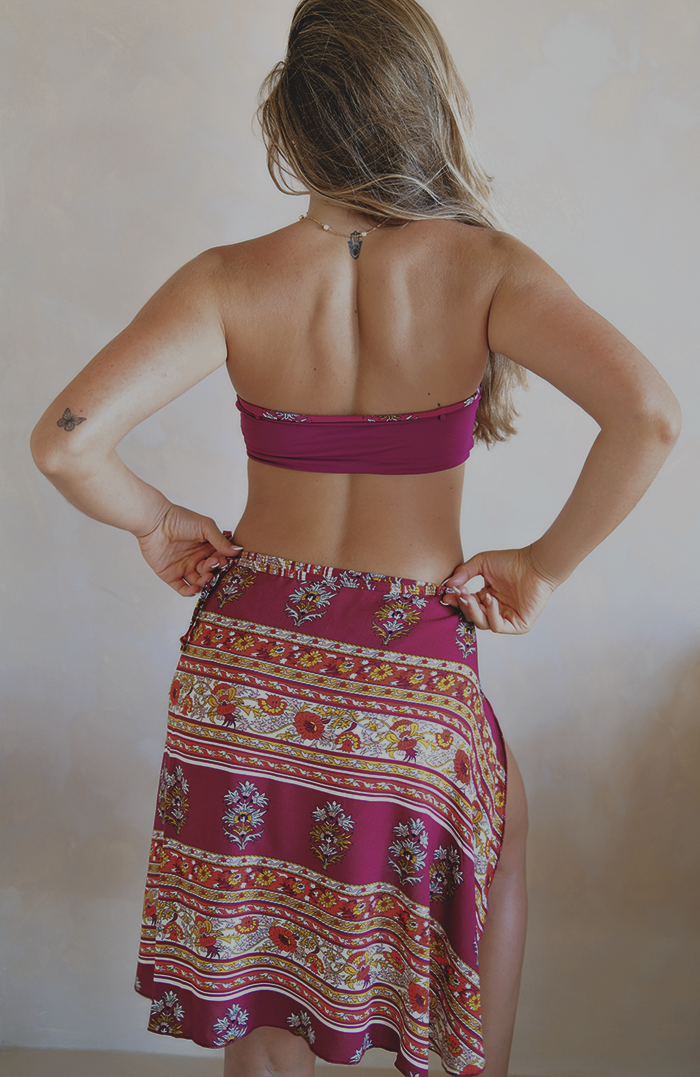 Marrakesh Garden Wrap Skirt Long
