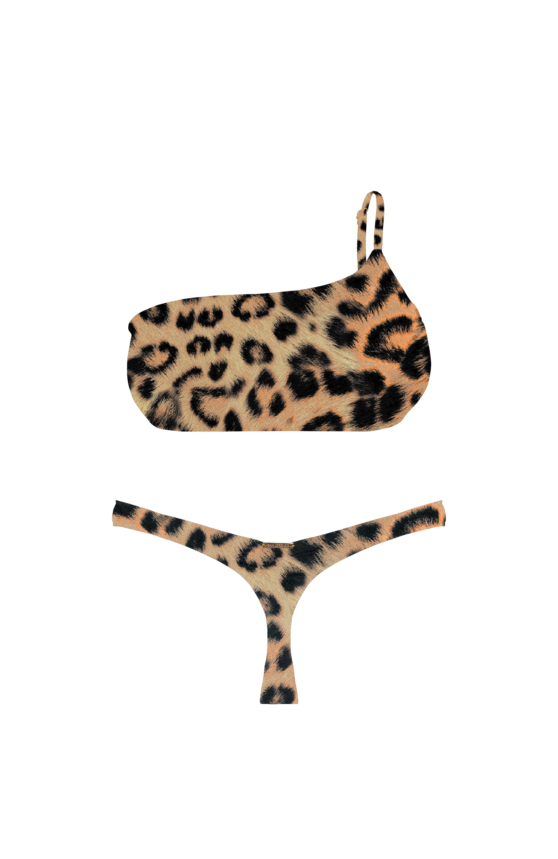 ANIMAL Jungle Cat One Shoulder Bandeau Top
