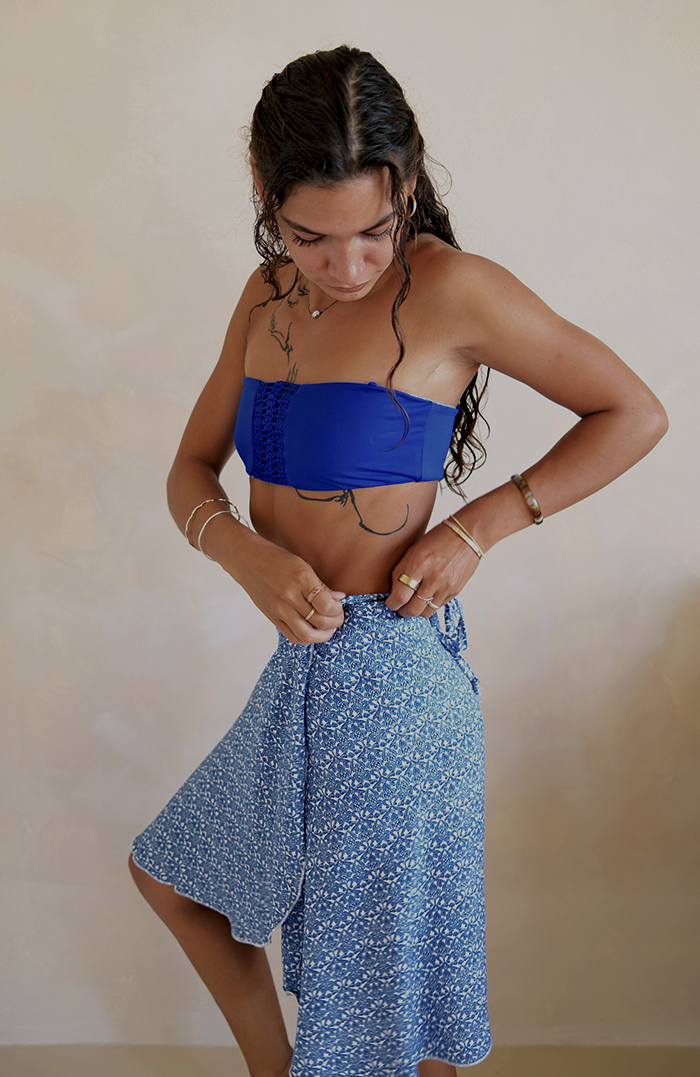 Marrakesh Zellige Zephyr Wrap Skirt Long
