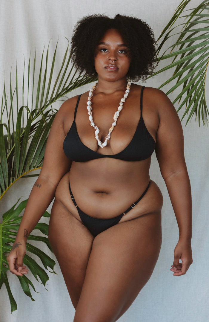 TAHITI MANA Moonlit Clasp Thin Brief Bikini Bottom