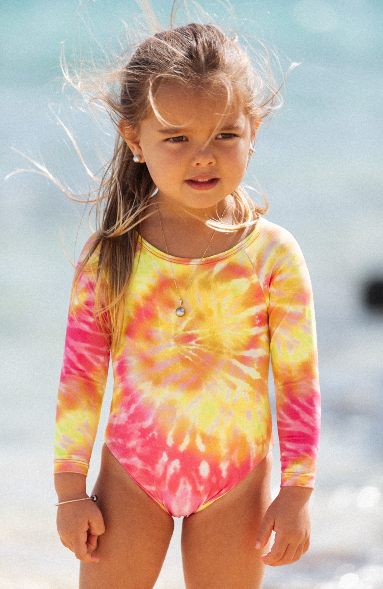 Nala mini onepiece Sサイズ Keiki Paradiso Sunrise Swirl Long Sleeve One Piece – San Lorenzo