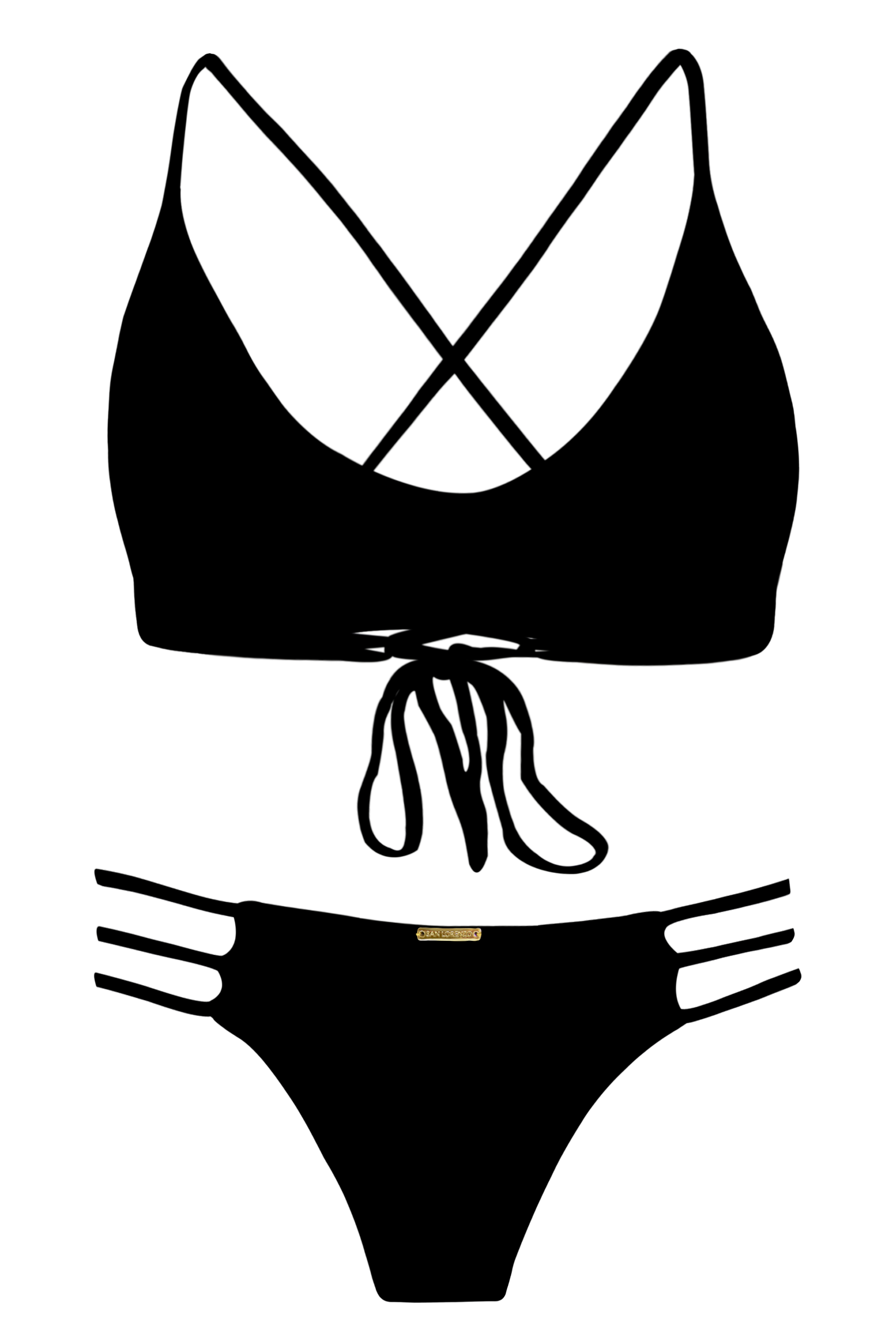 Nikita Black Braided Hipster Bikini Bottom