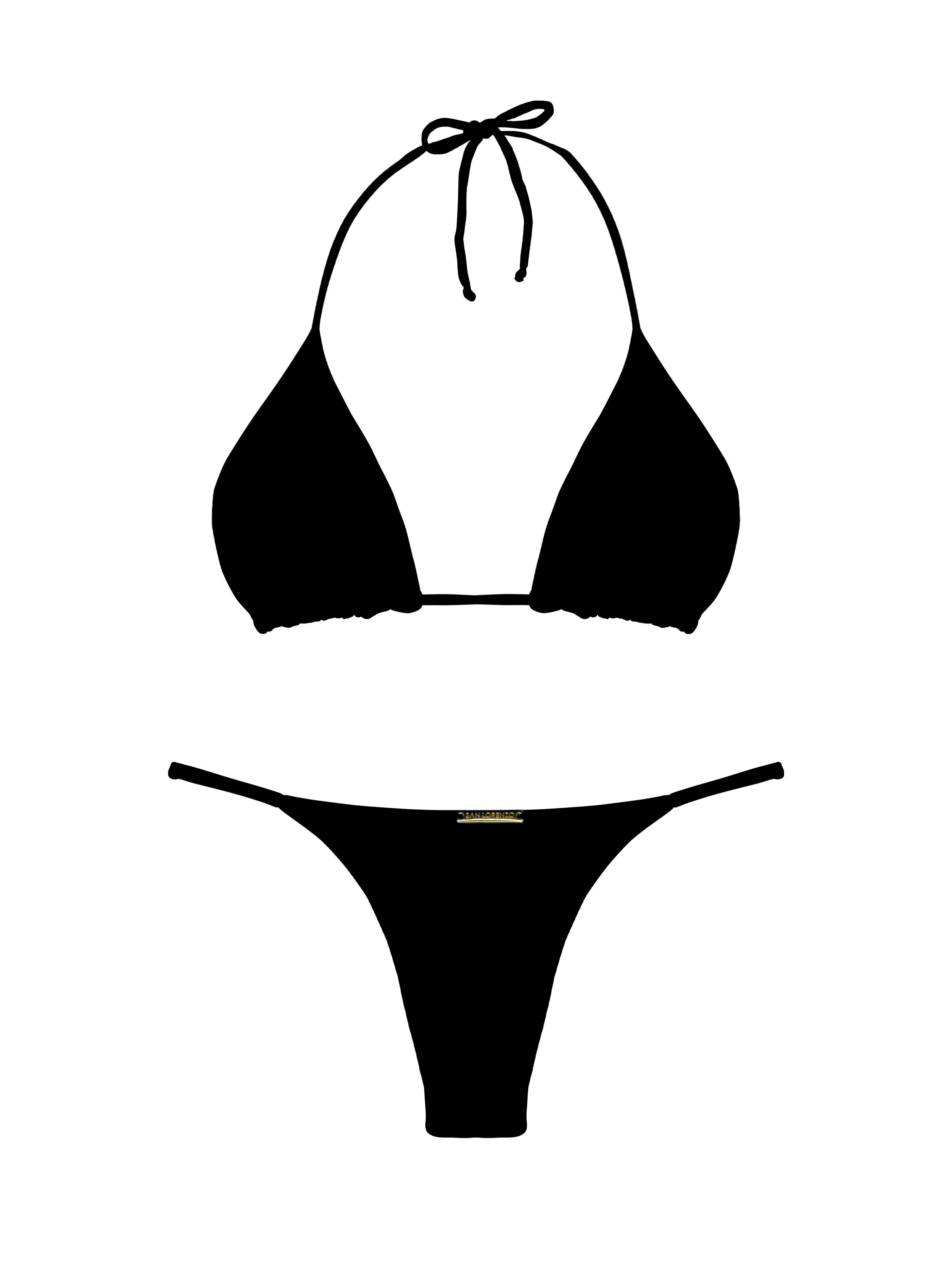Essential Solids Midnight Charm Thin Brief Bikini Bottom