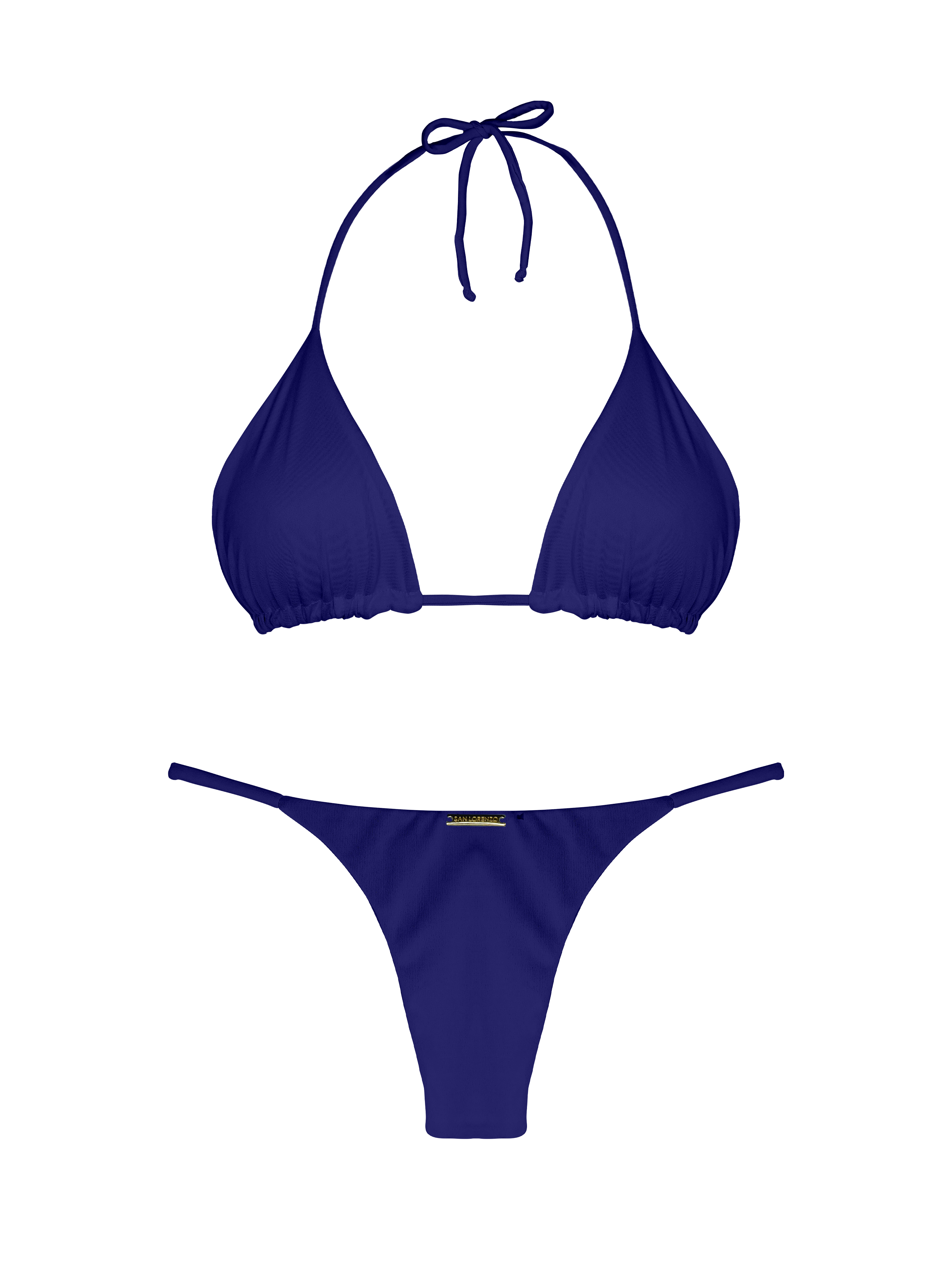 Essential Solids Royal Velvet Classic Triangle Bikini Top