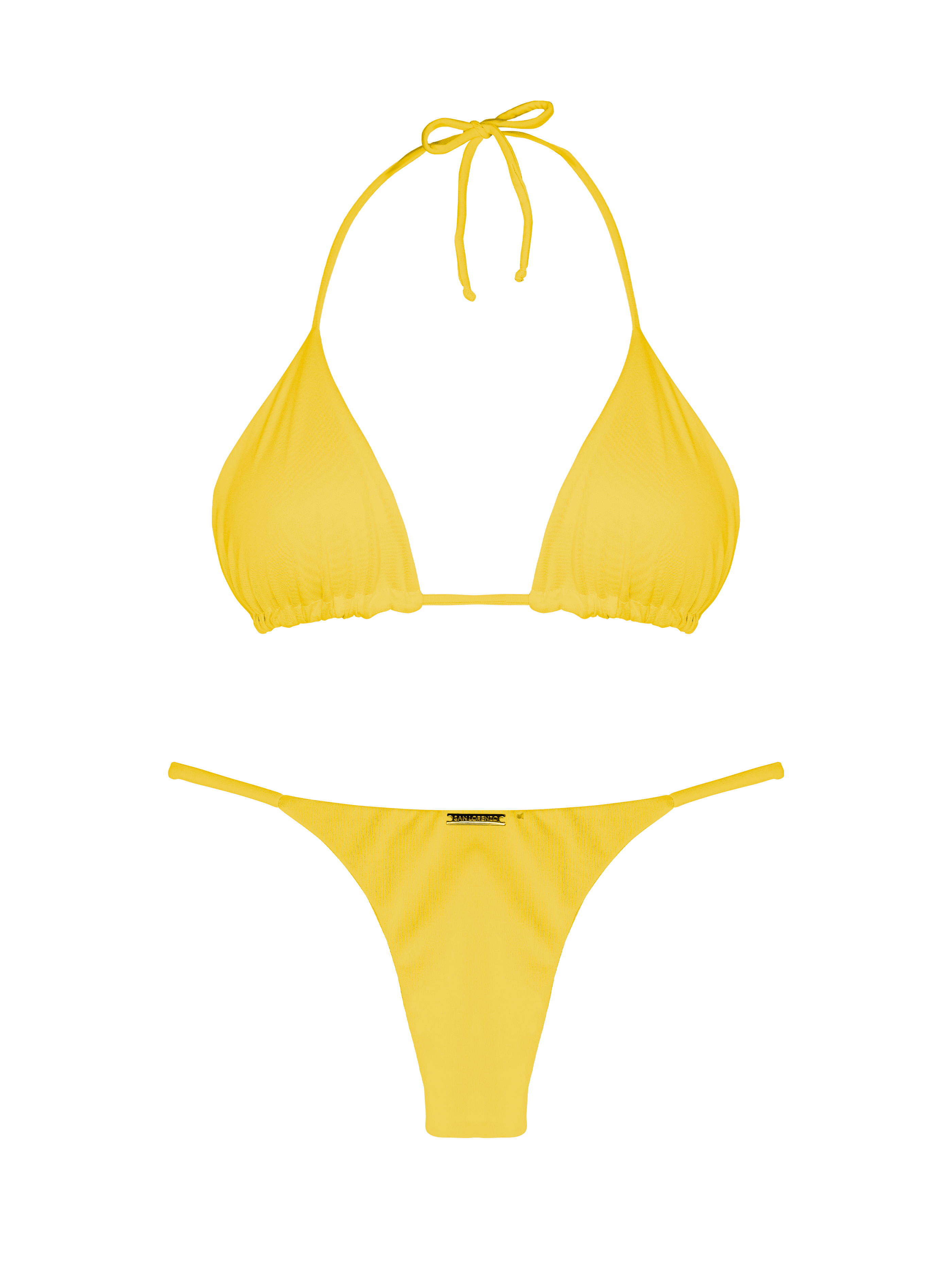 Essential Solids Citrine Classic Triangle Bikini Top