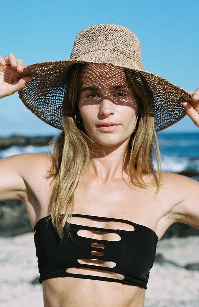 Nikita Black Diamond Strap Bandeau Bikini Top