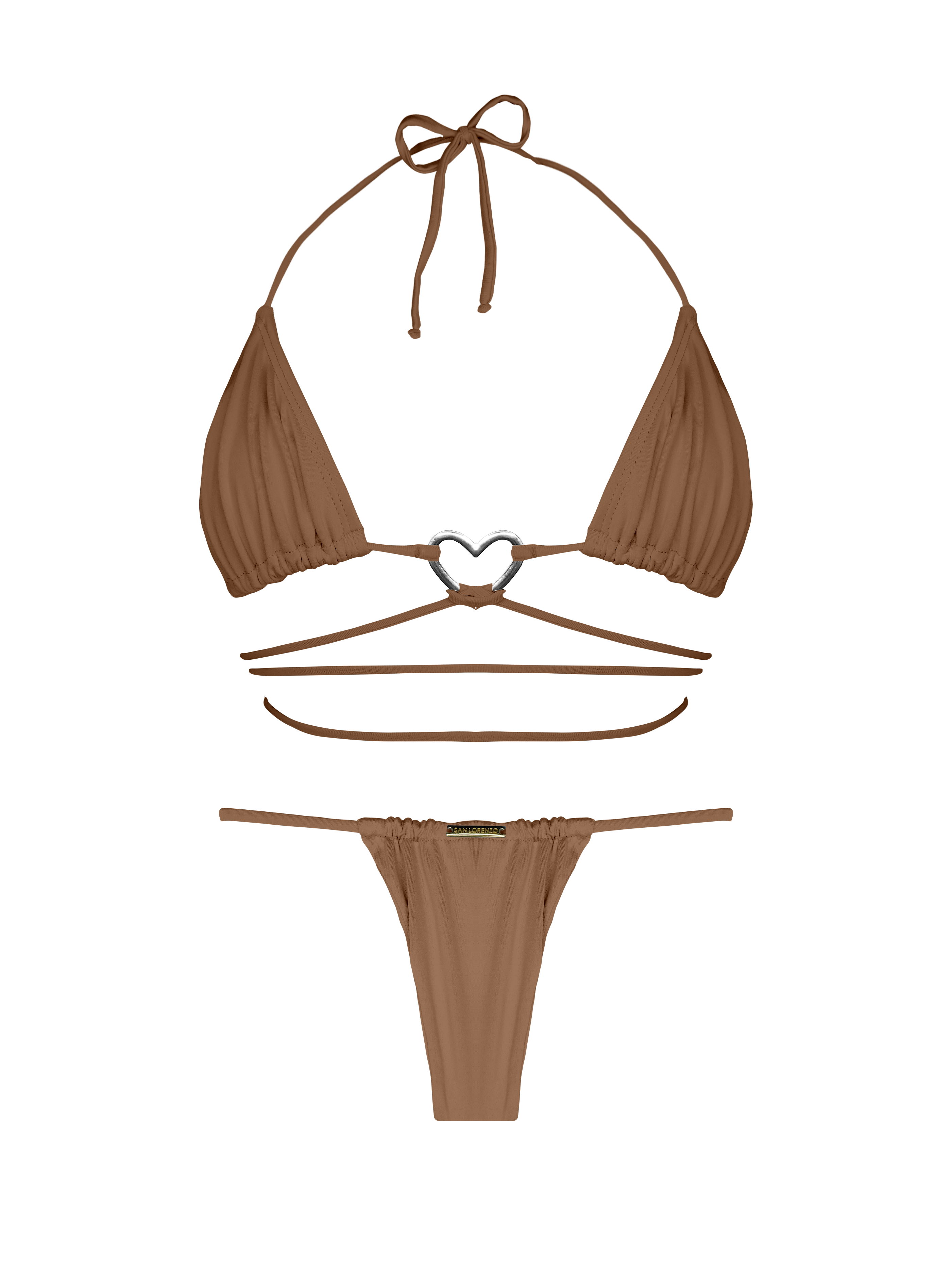 Essential Solids Mudslide Magic Sliding Thong Bikini Bottom