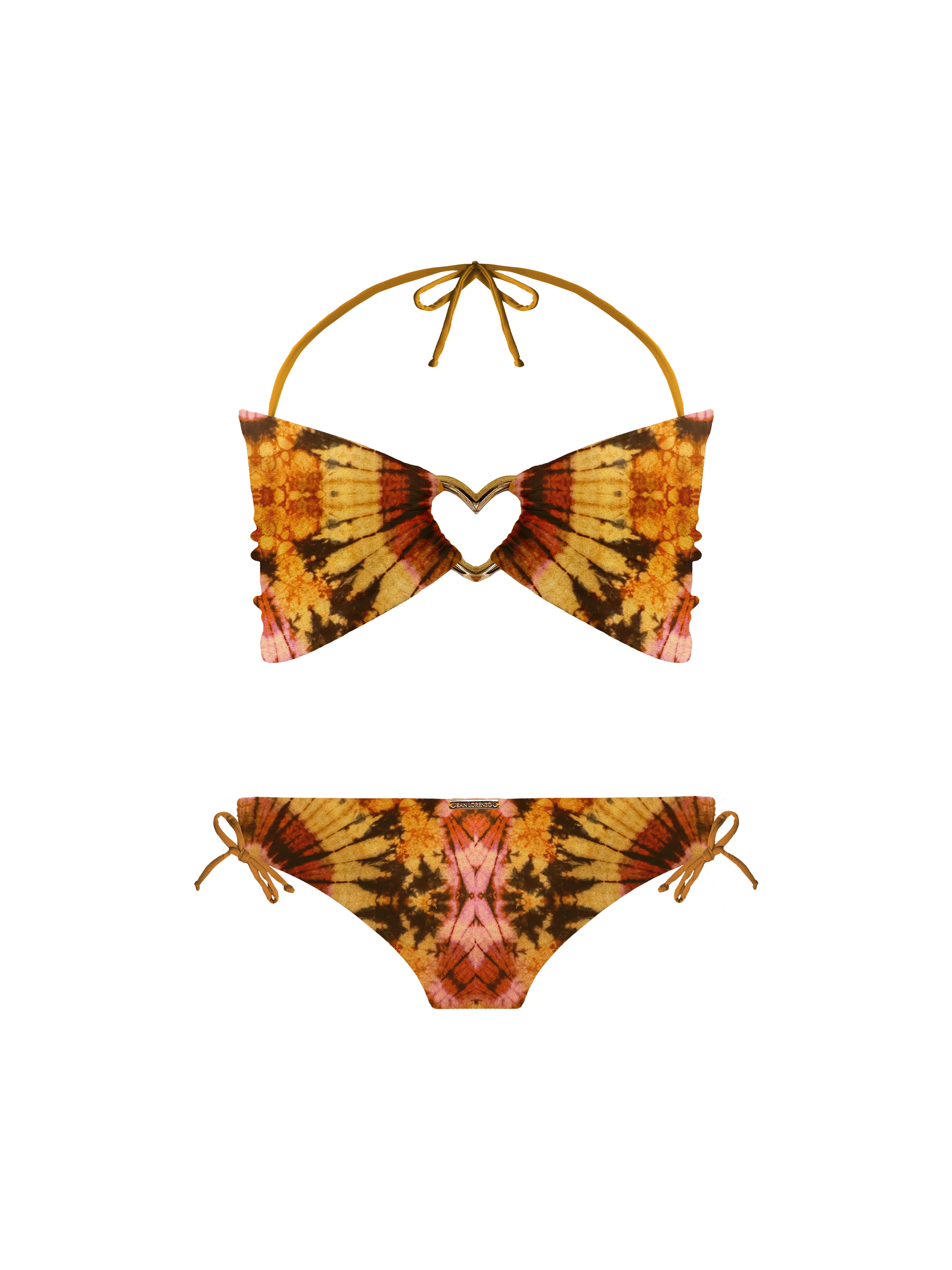 Keiki Kaia Sari Bloom Heart Bandeau Bikini Top