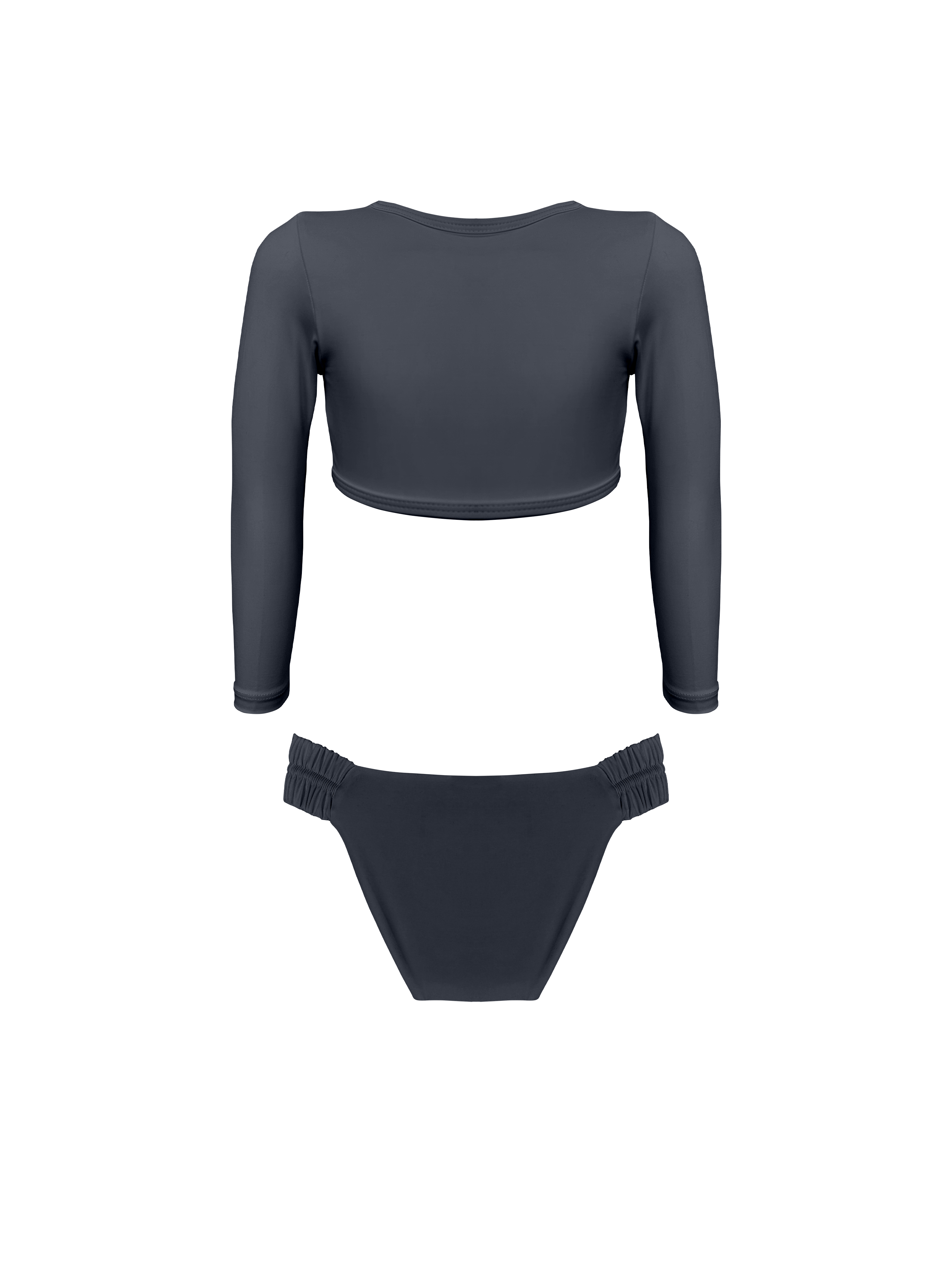 Keiki L'Amour Granite Long Sleeve Cropped Top