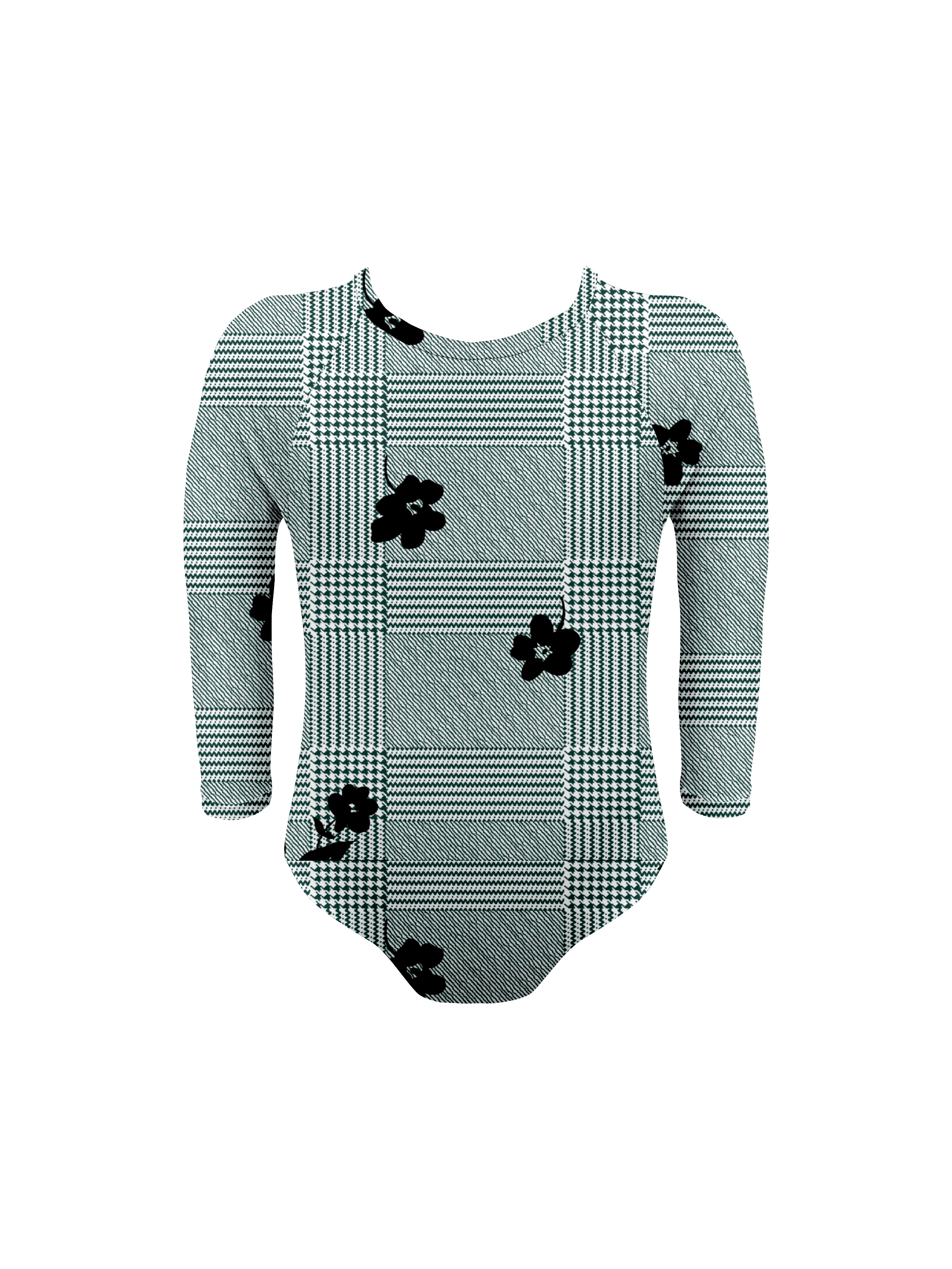 Keiki L'Amour Black Roses Long Sleeve One Piece