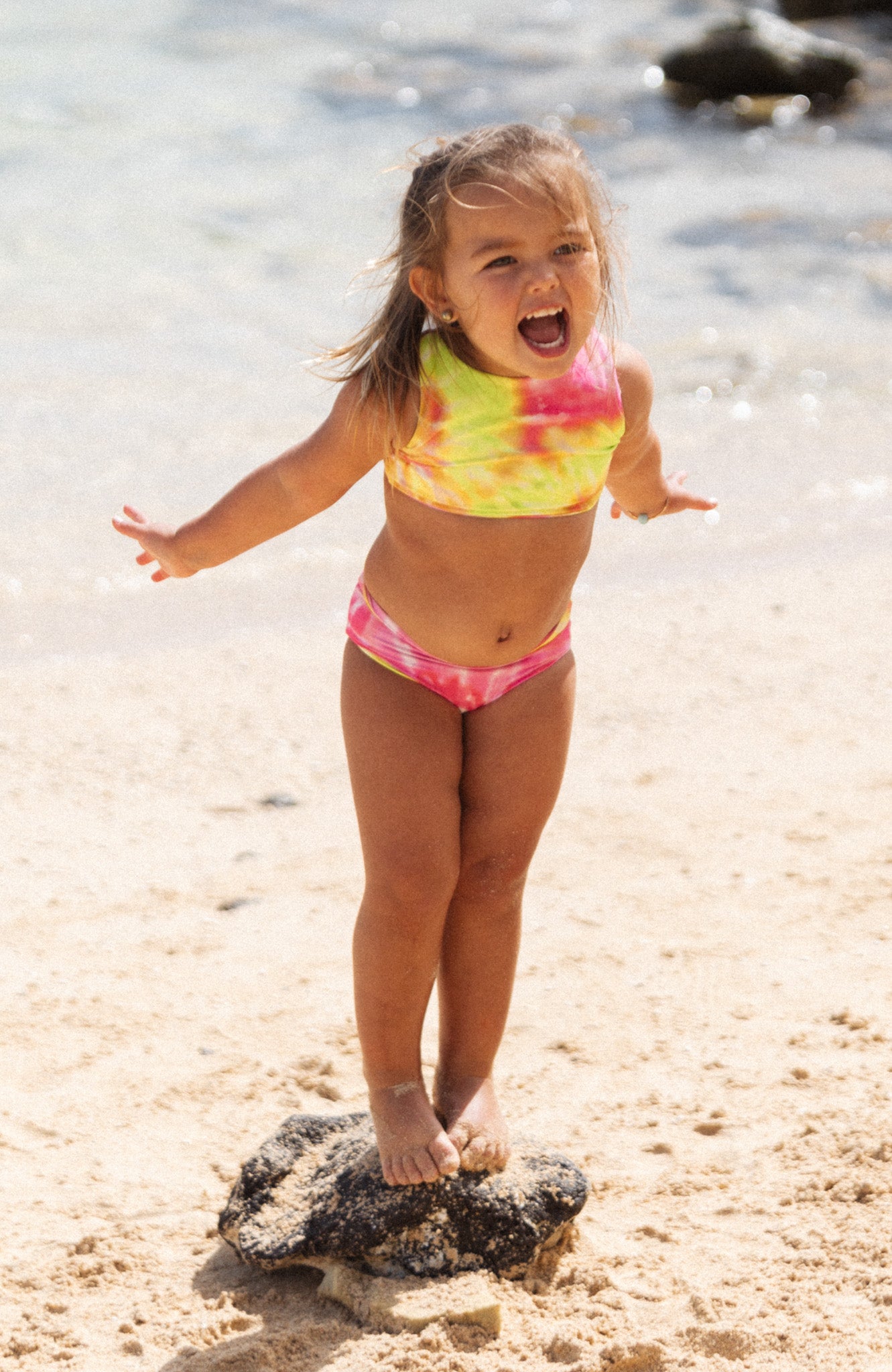 Keiki Paradiso Sunrise Swirl High Neck Top