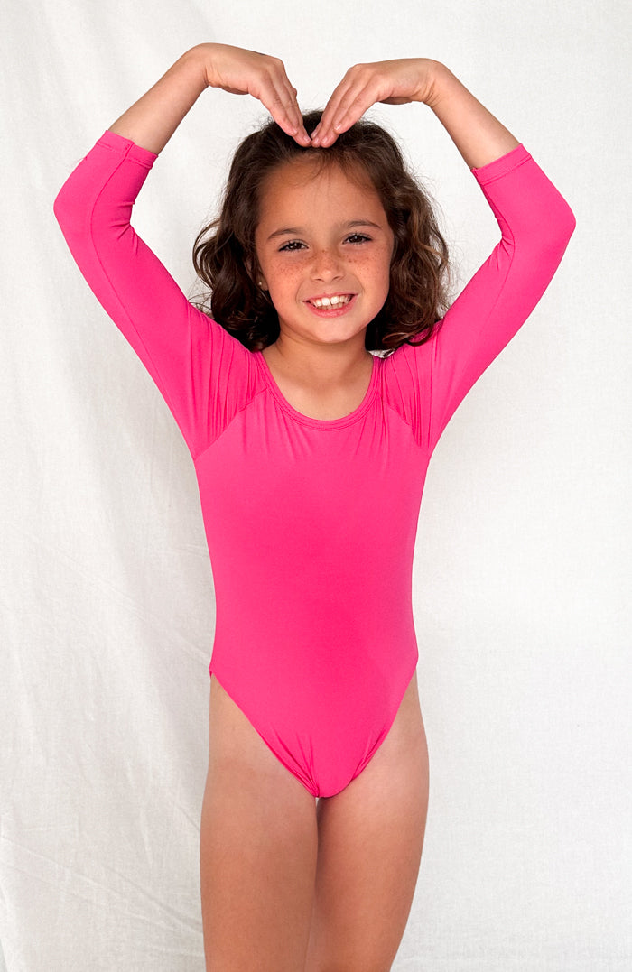 Keiki Paradiso Lush Pink Keiki Long Sleeve One Piece