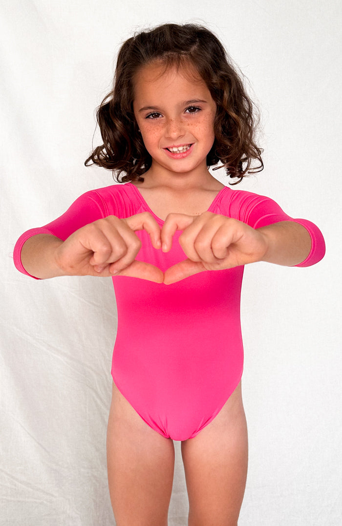 Keiki Paradiso Lush Pink Keiki Long Sleeve One Piece