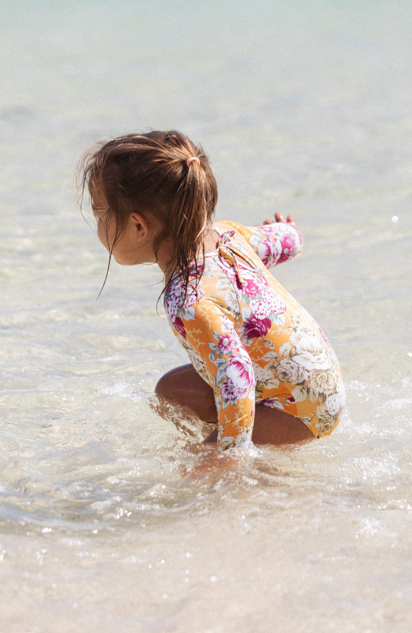 Keiki L'Amour Citrus Bloom Long Sleeve One Piece