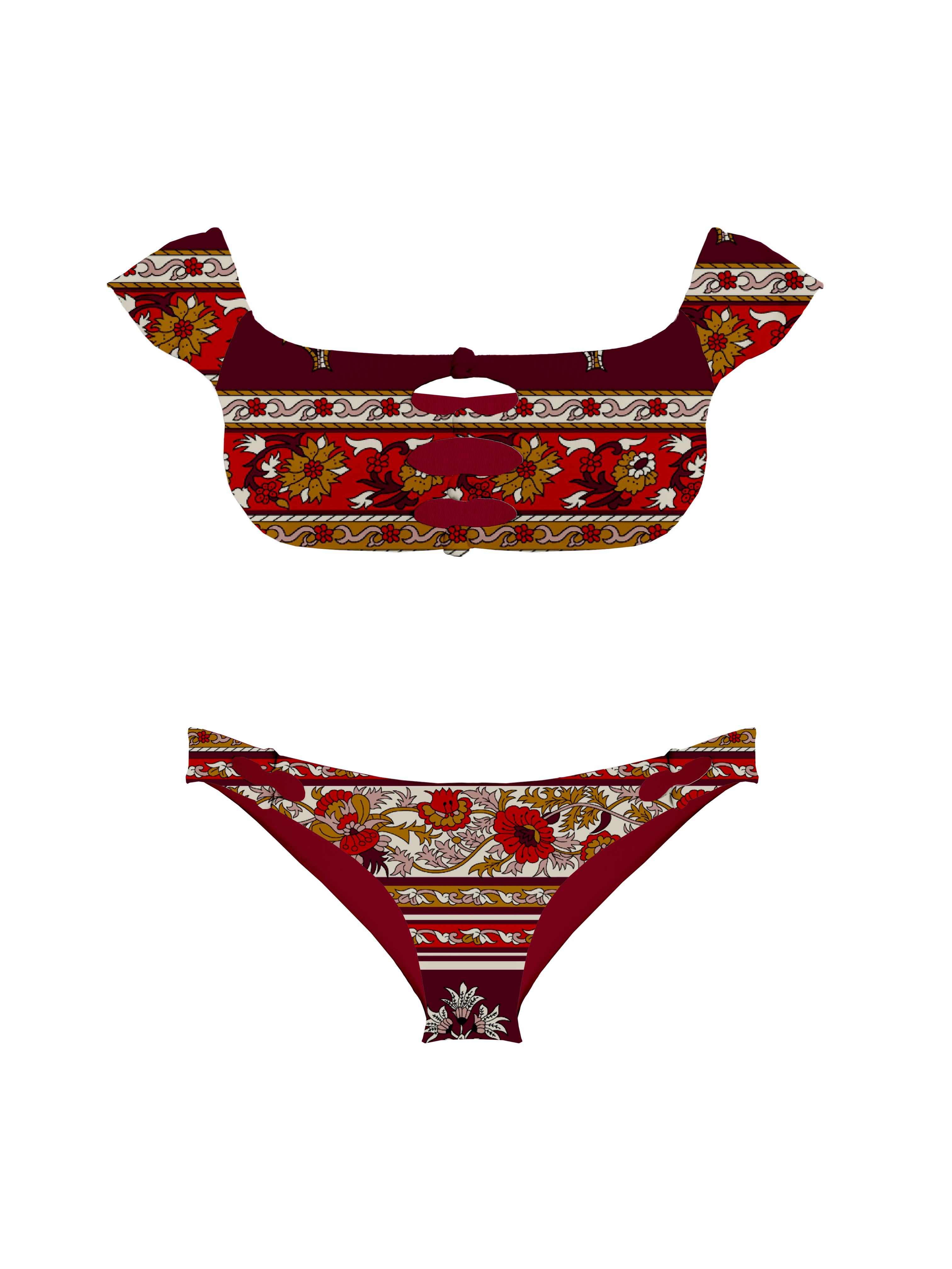 Marrakesh Garden Brief Knotted Bikini Bottom
