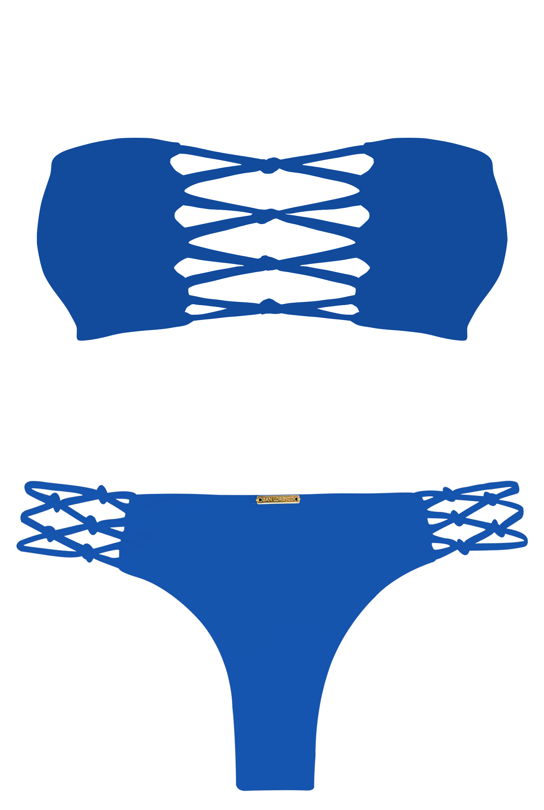 Nikita Blue Braided Bandeau Bikini Top