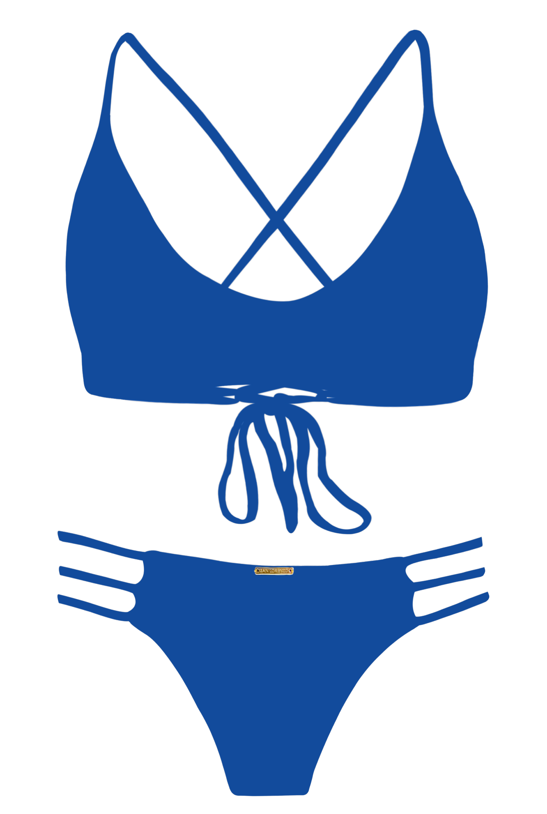 Nikita Blue Braided Cross Back Bikini Top