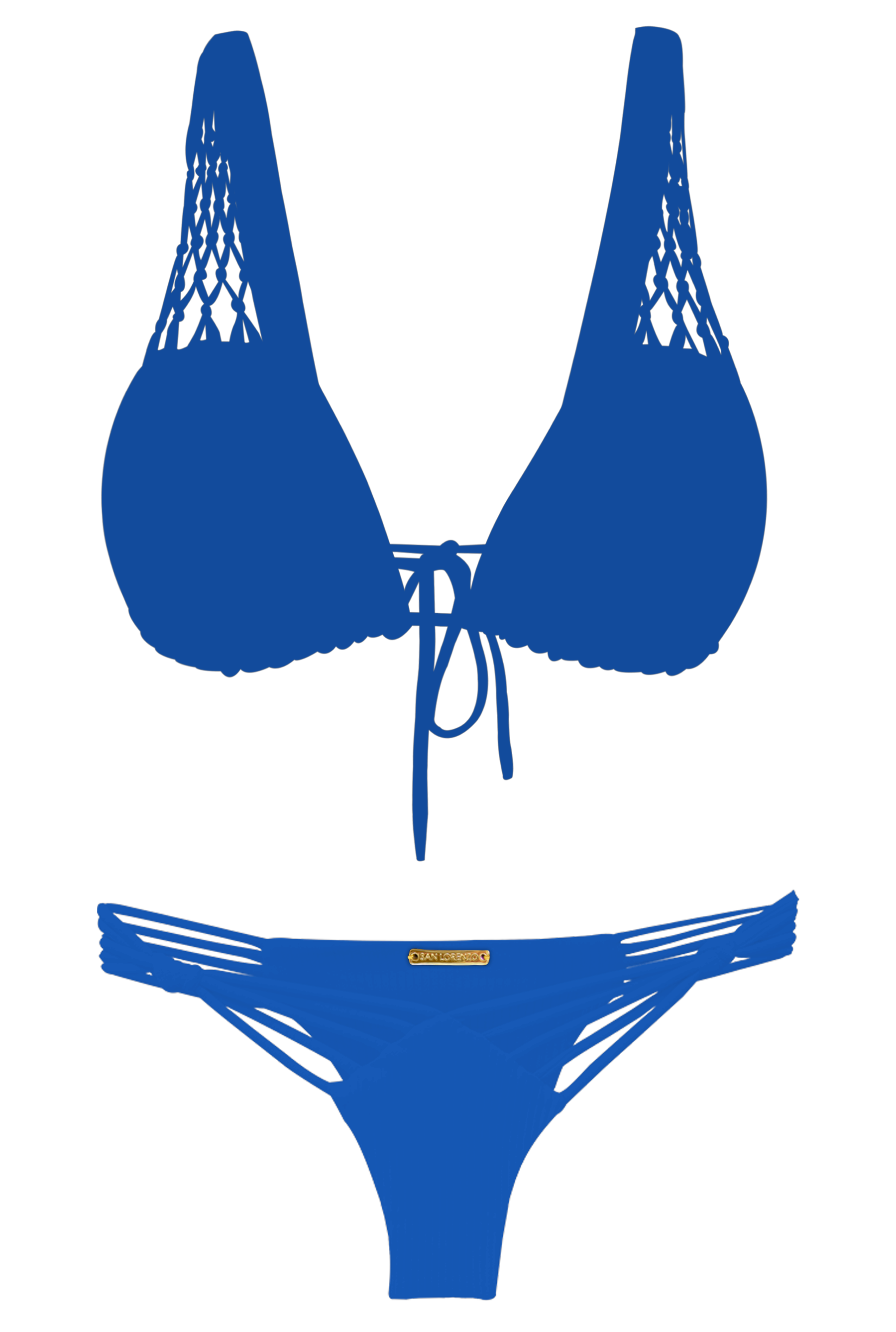 Nikita Blue Braided Triangle Bikini Top