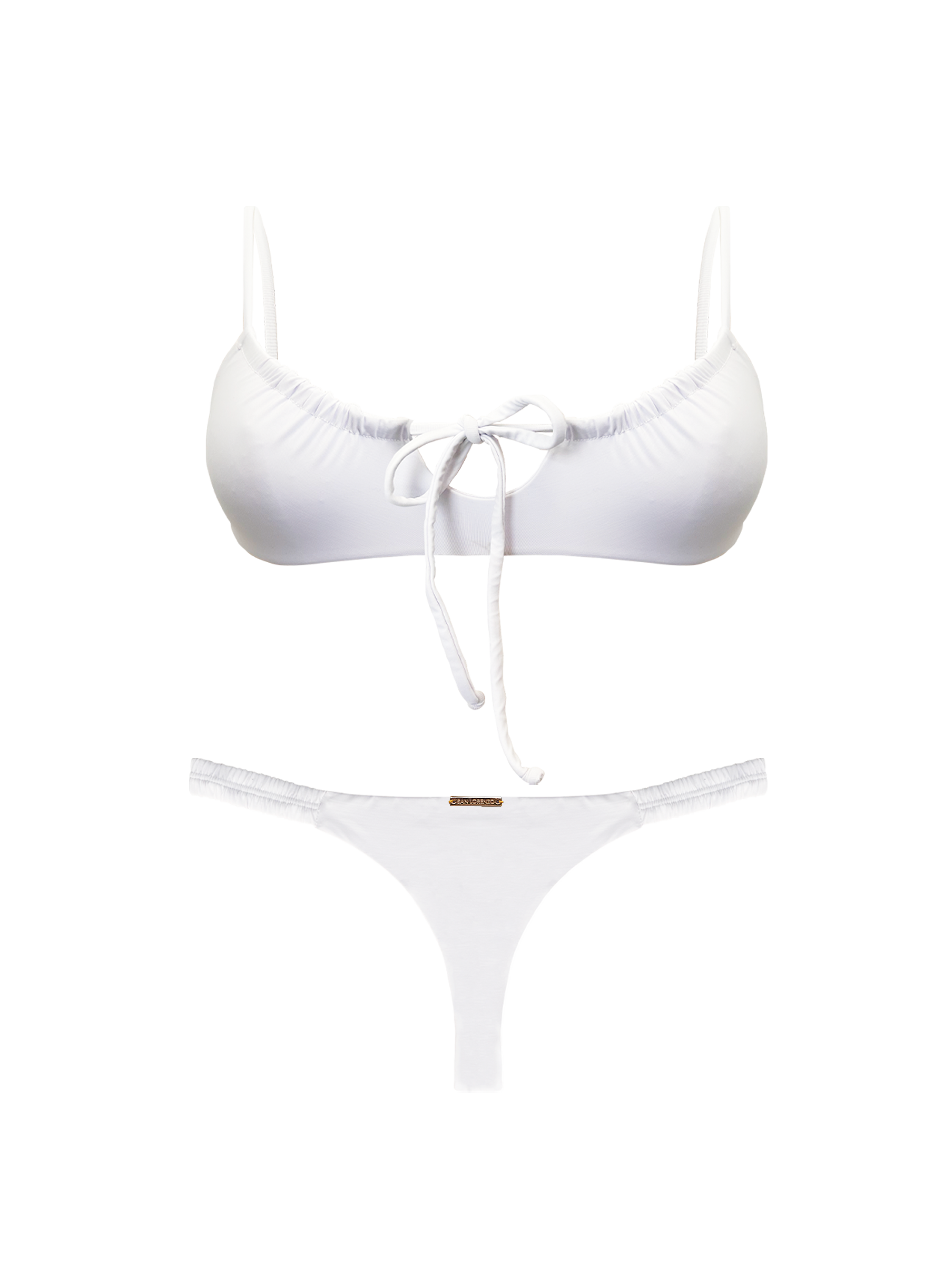 Paradiso Ruched Scoop Bralette Angel Bikini Top