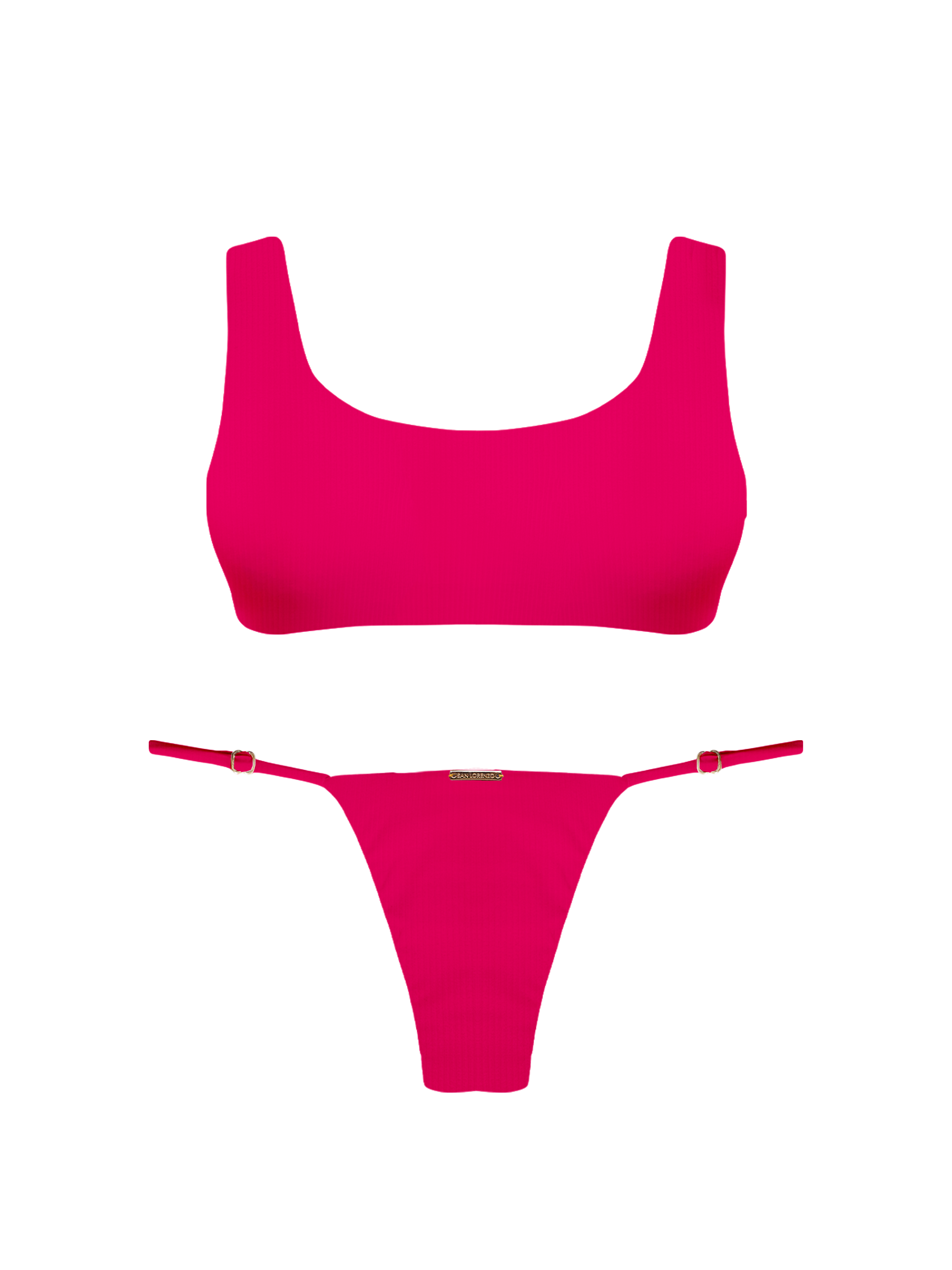 Paradiso Hoop Ring Thong Brief Red Rouge Bikini Bottom