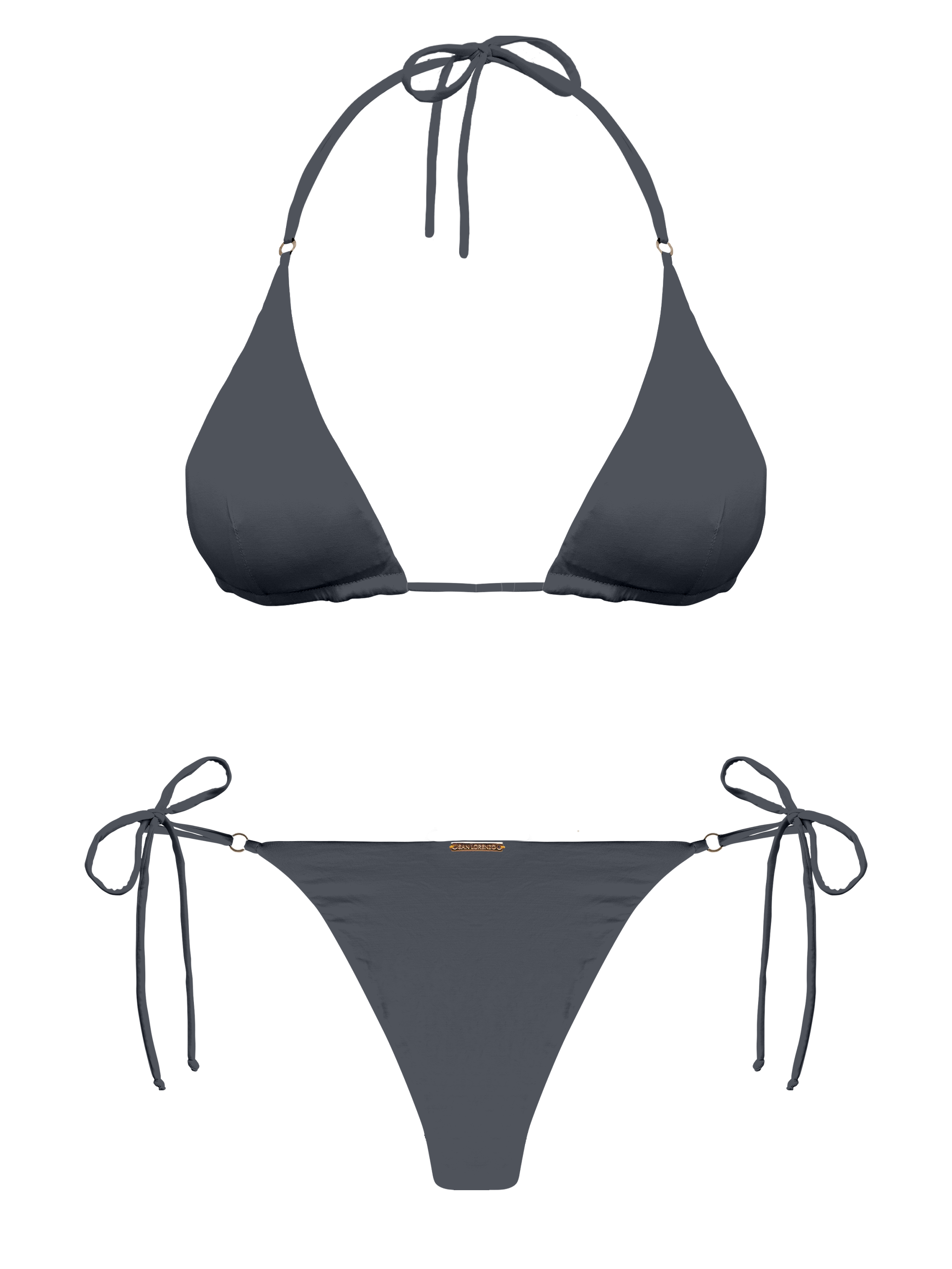 L'Amour Granite Hoop Ring Side Tie Bikini Bottom