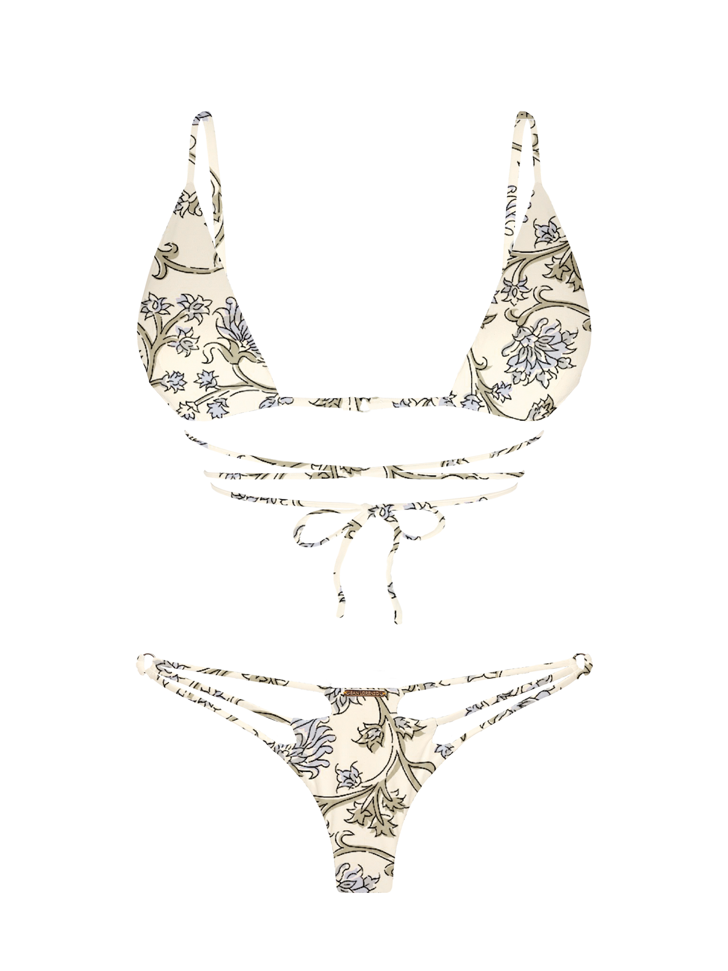 L'Amour Chantilly Lace Multi Strap Bra Bikini Top