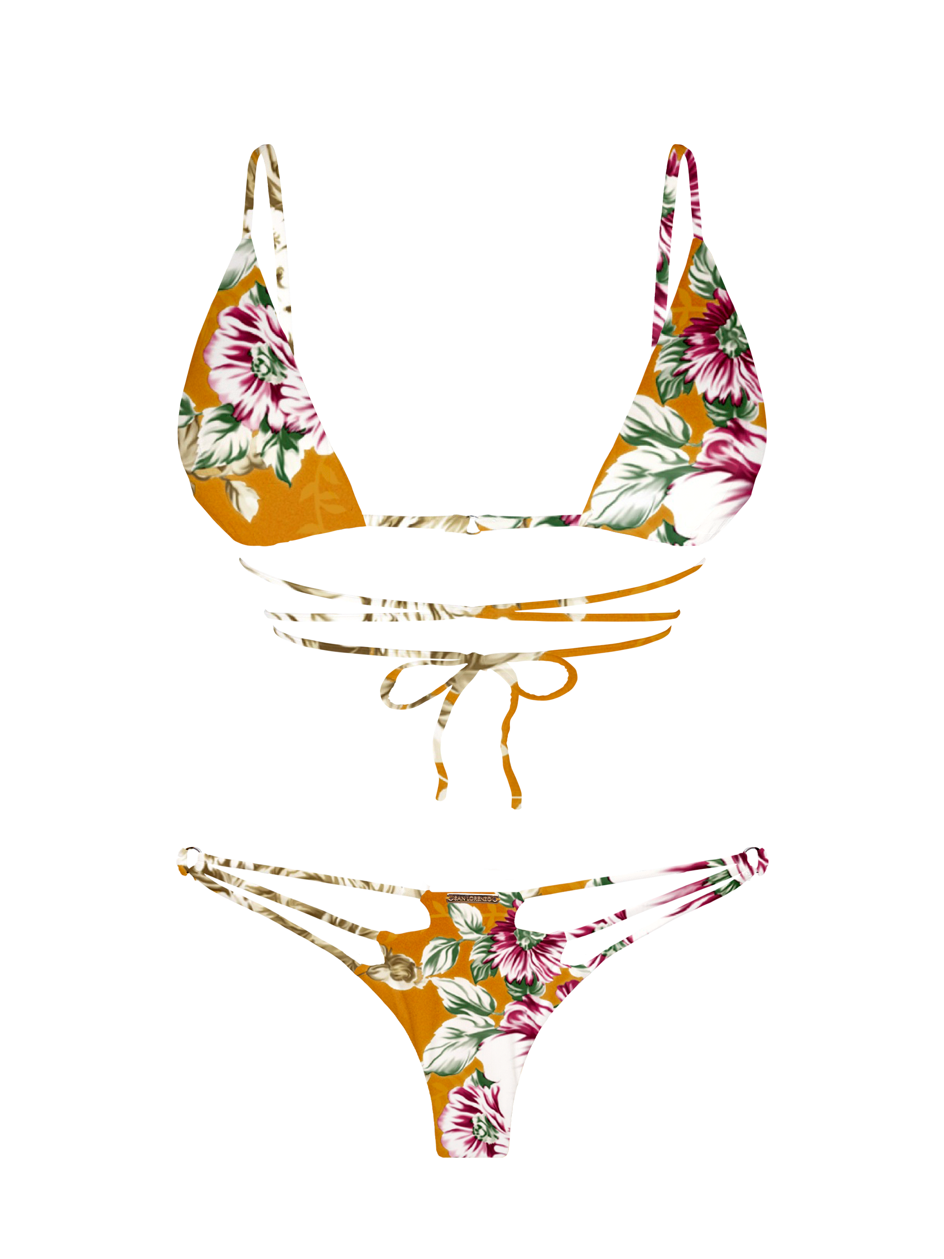 L'Amour Citrus Bloom Diamond V Bikini Bottom