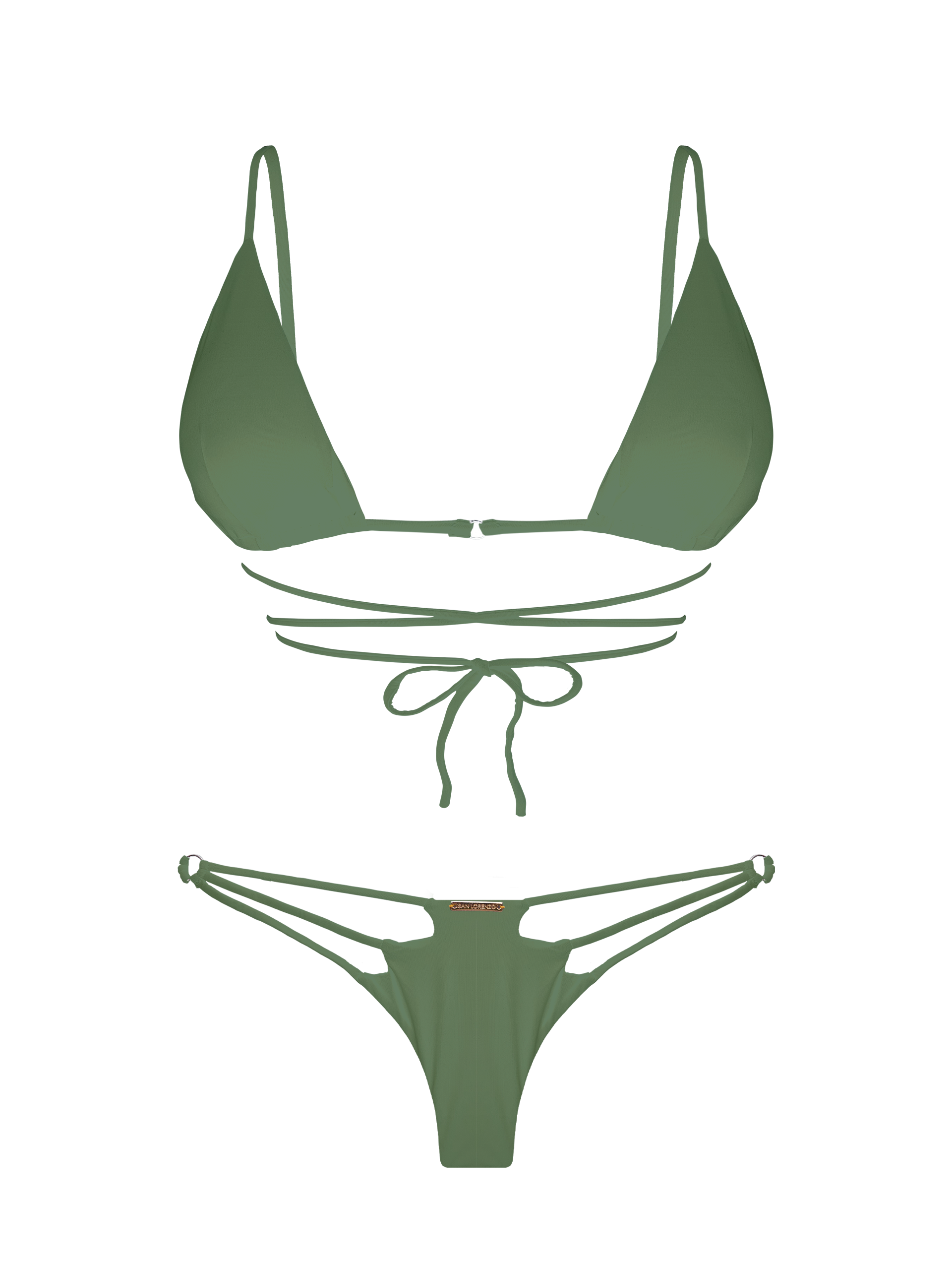 L'Amour Moss Multi Strap Bra Bikini Top