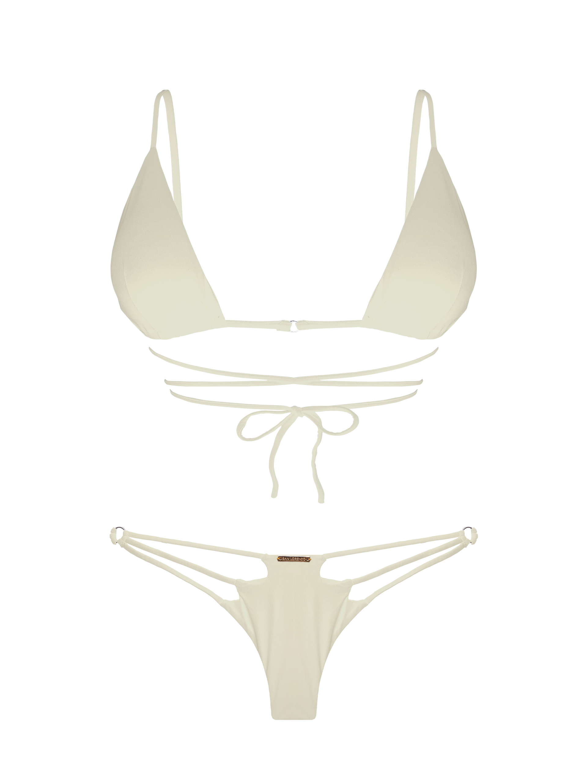 L'Amour Porcelain Multi Strap Bra Bikini Top