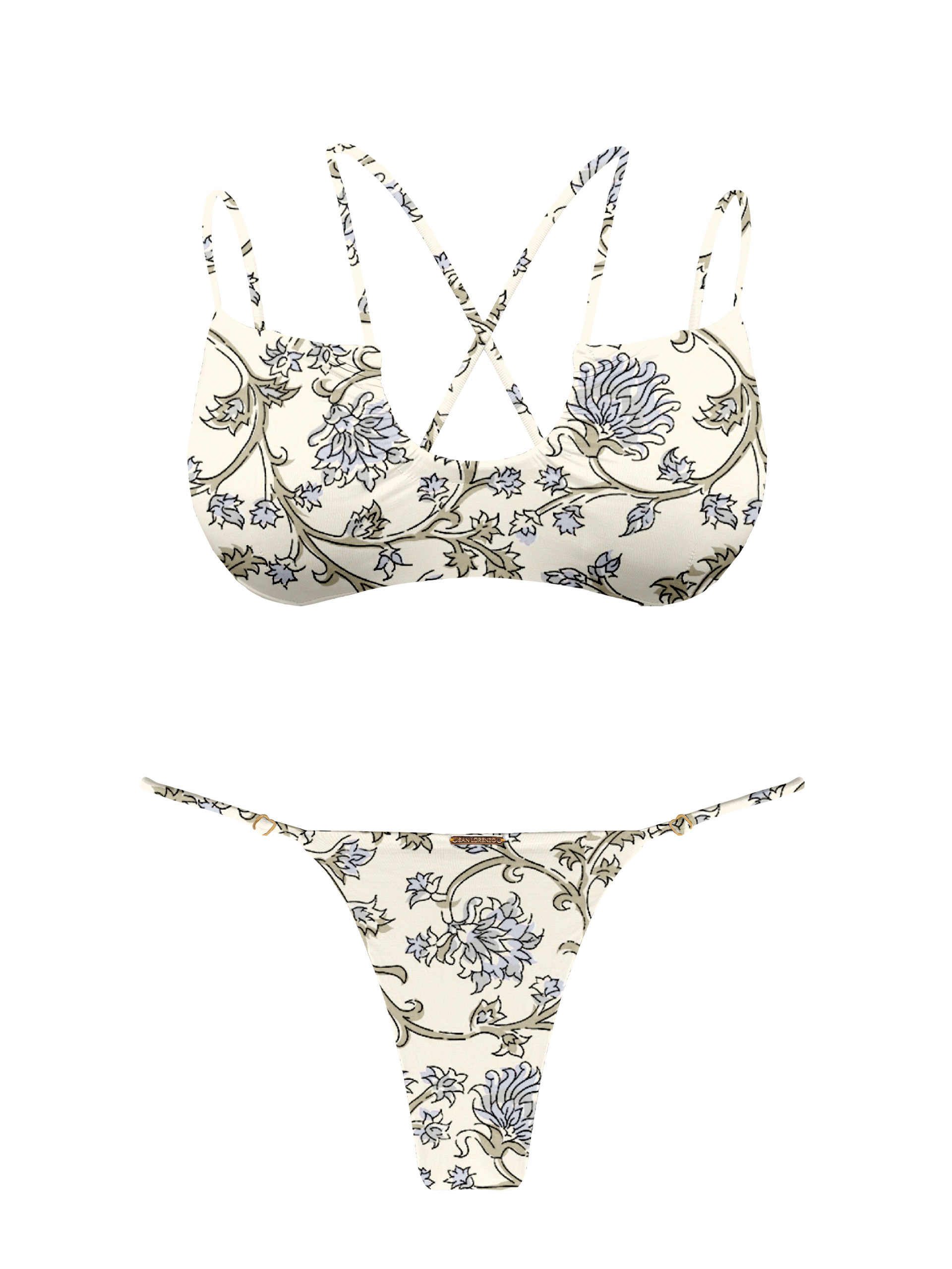 L'Amour Chantilly Lace Scoop Double String Bikini Top