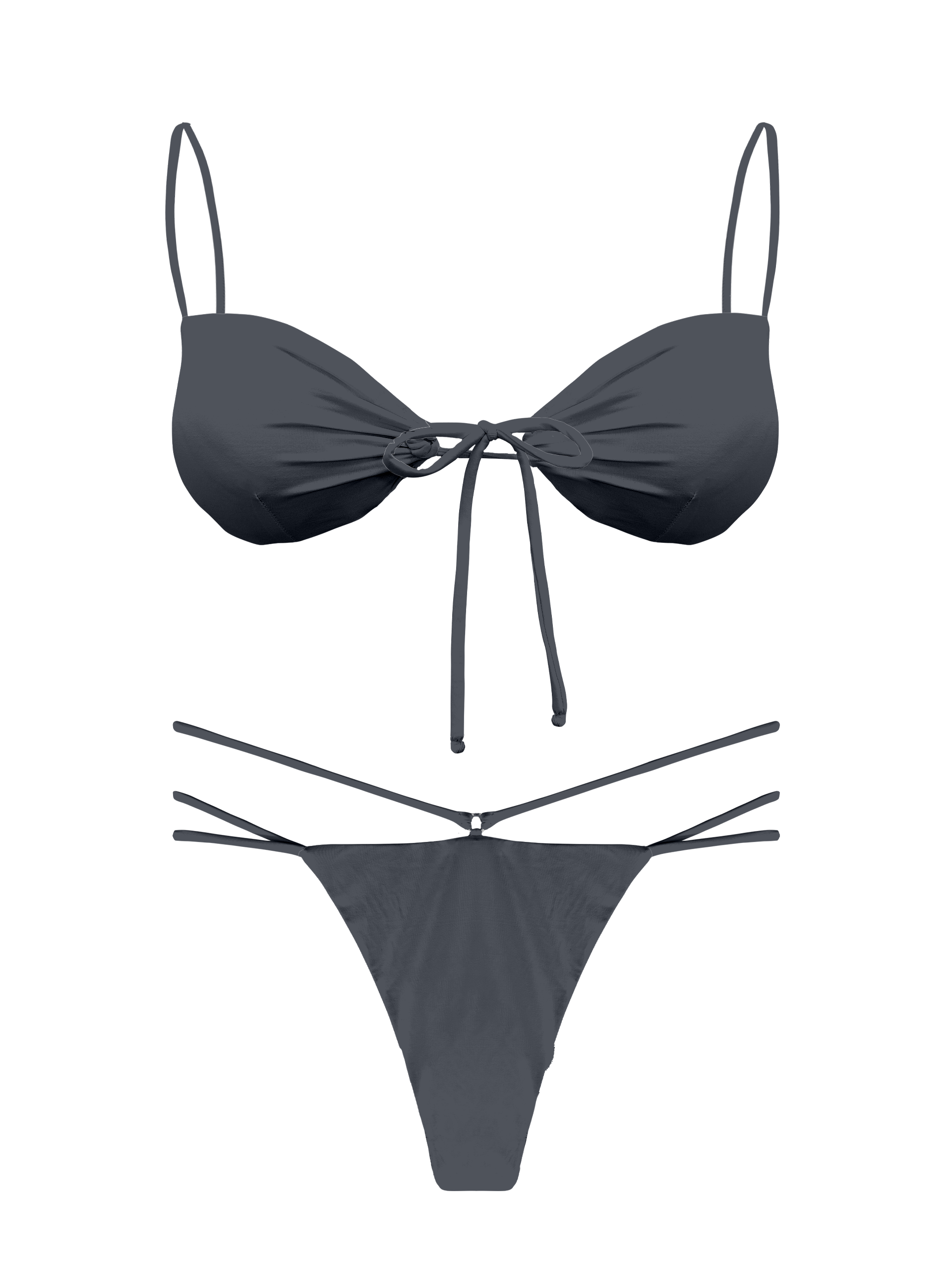 L'Amour Granite Double String Thong Bikini Bottom