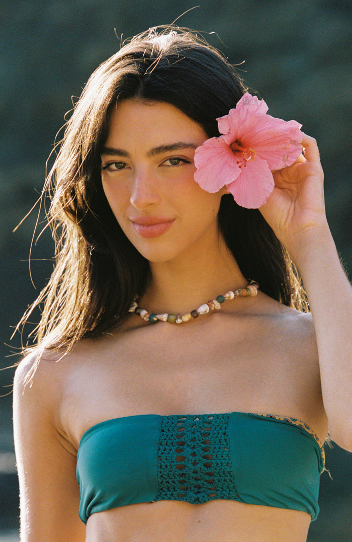 Marrakesh Esmeralda Crochet Bandeau Bikini Top