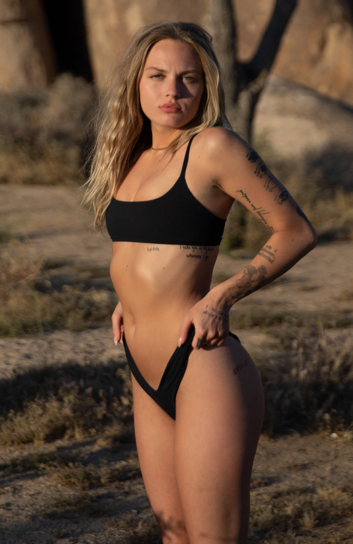 Bonita Obsidian Sport Cross Back Bikini Top