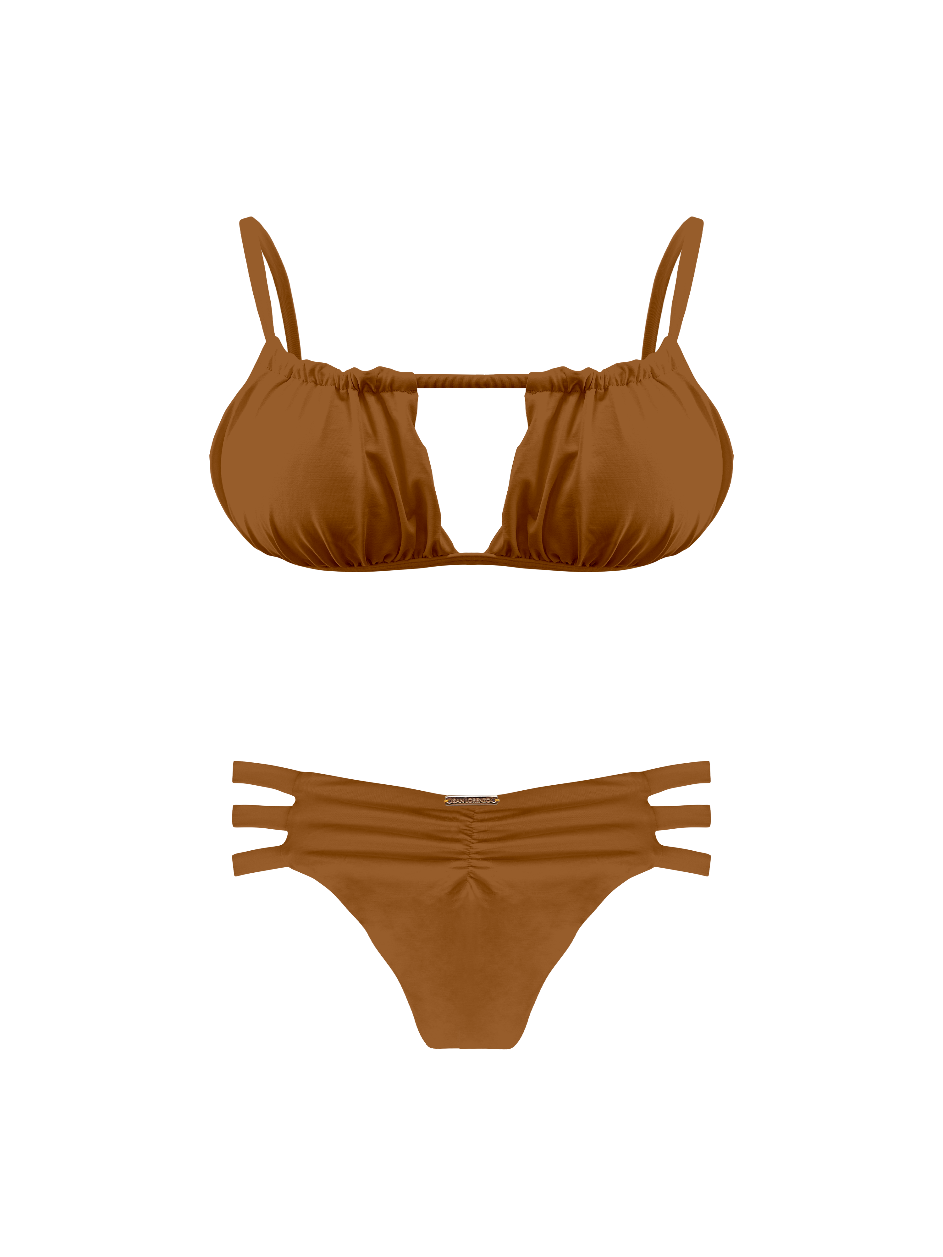 Kaia Terra Spirit Three Strap Ruched Bikini Bottom