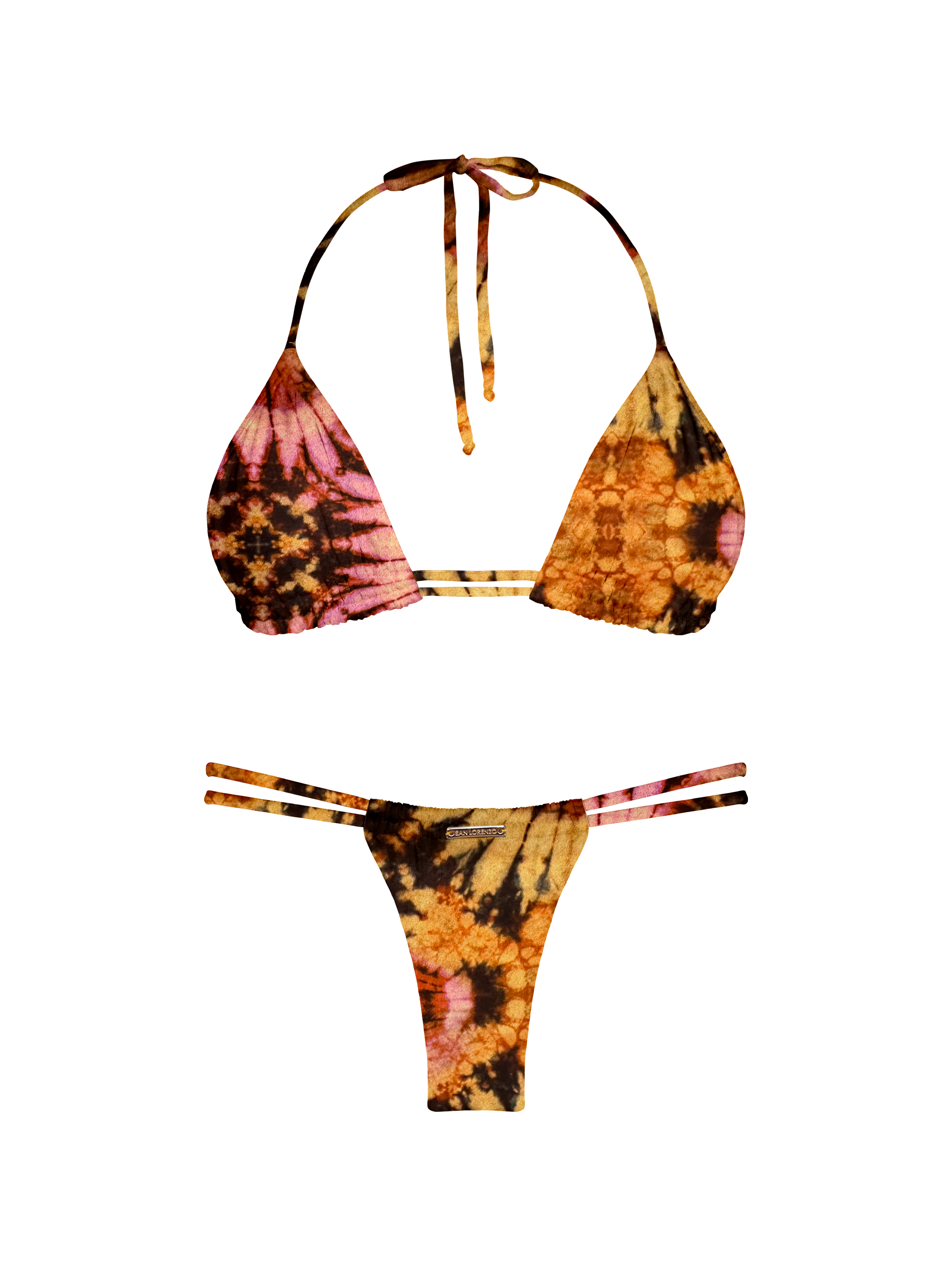 Kaia Sari Bloom Double Loop String Halter Bikini Top