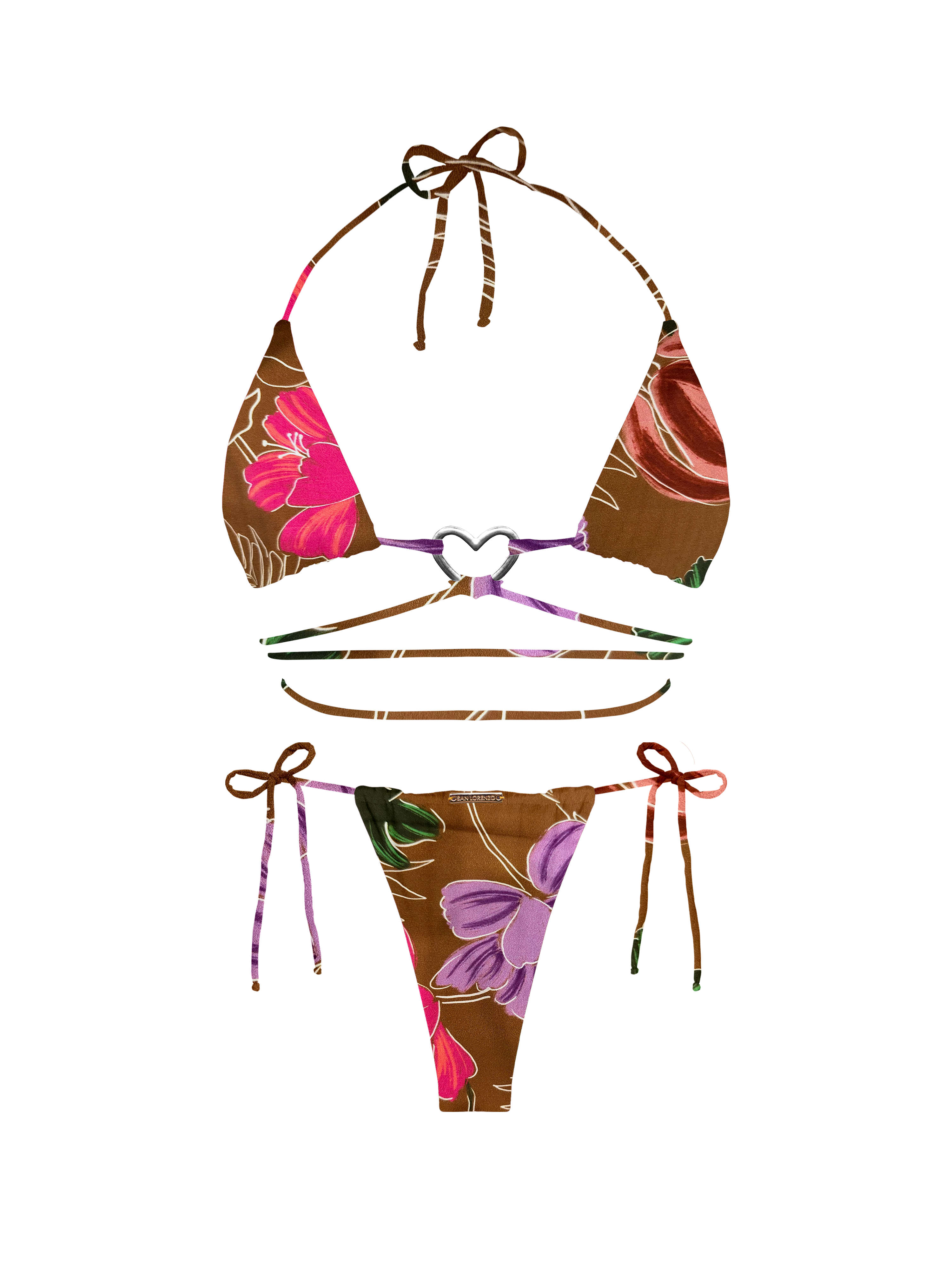 Kaia Wild Blossom Sliding Thong Bikini Bottom