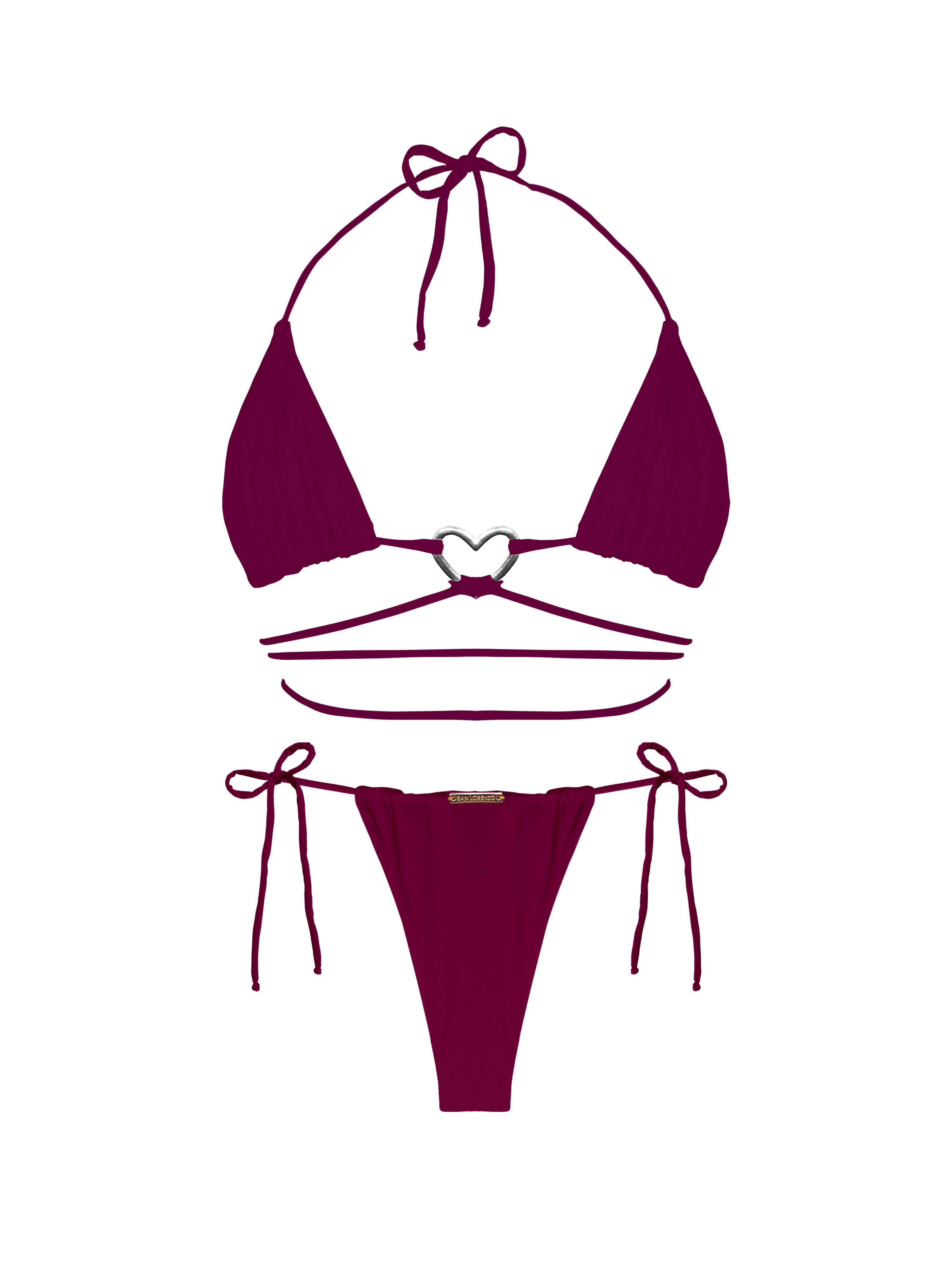 Kaia Mahogany Multi String Bikini Top