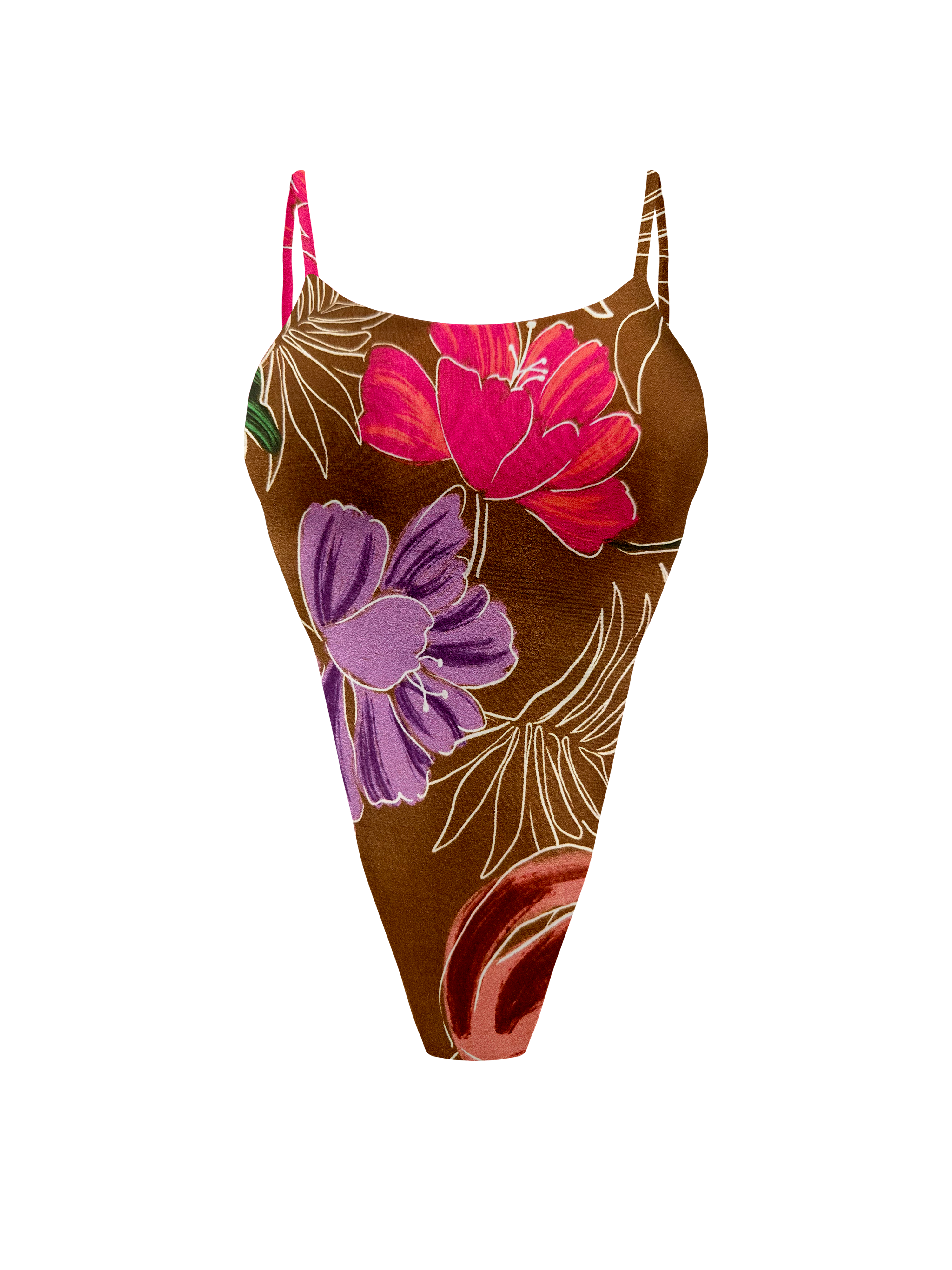 Kaia Wild Blossom Triangle Thong Bikini One Piece