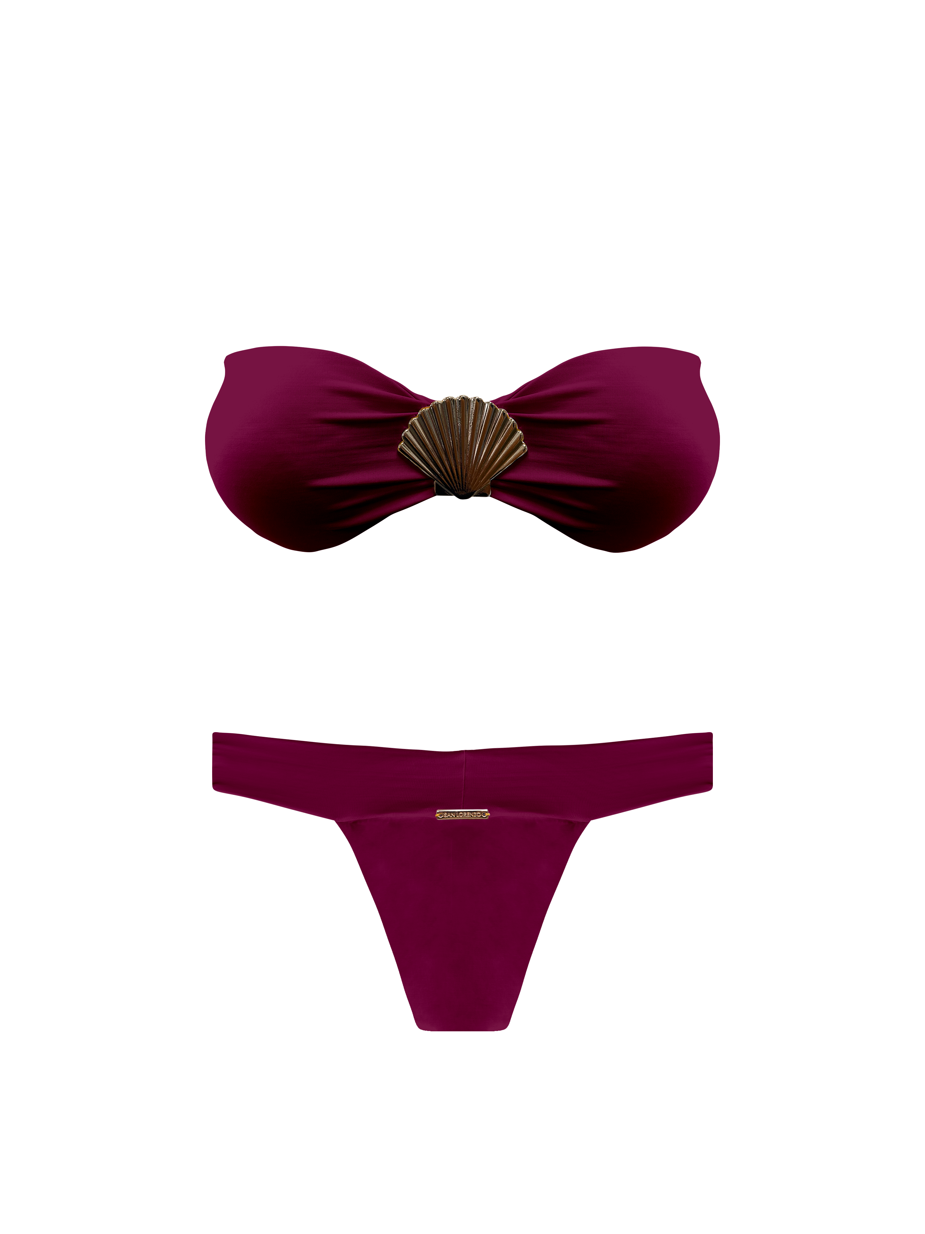 Kaia Mahogany Belt Bikini Bottom