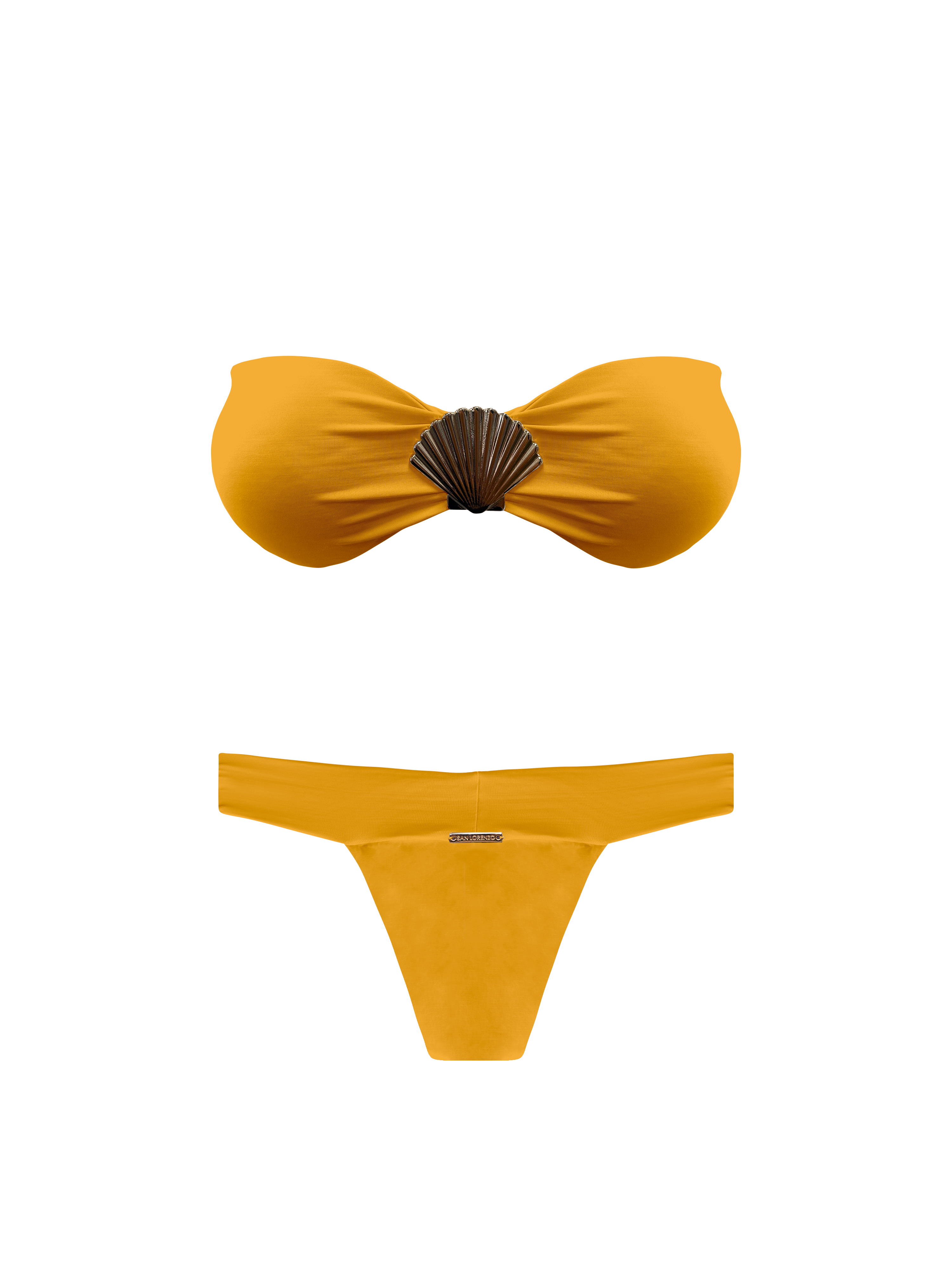 Kaia Sunhoney Shell Bandeau Bikini Top