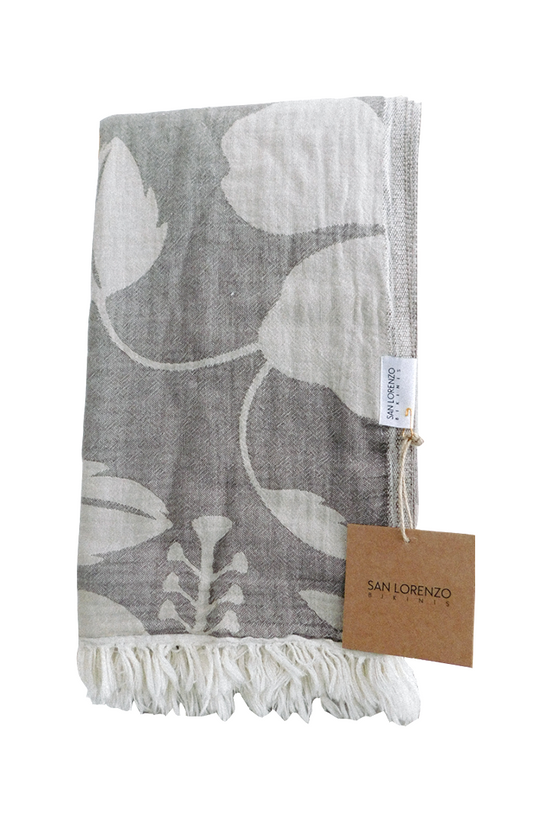 Hibiscus Gray Towel