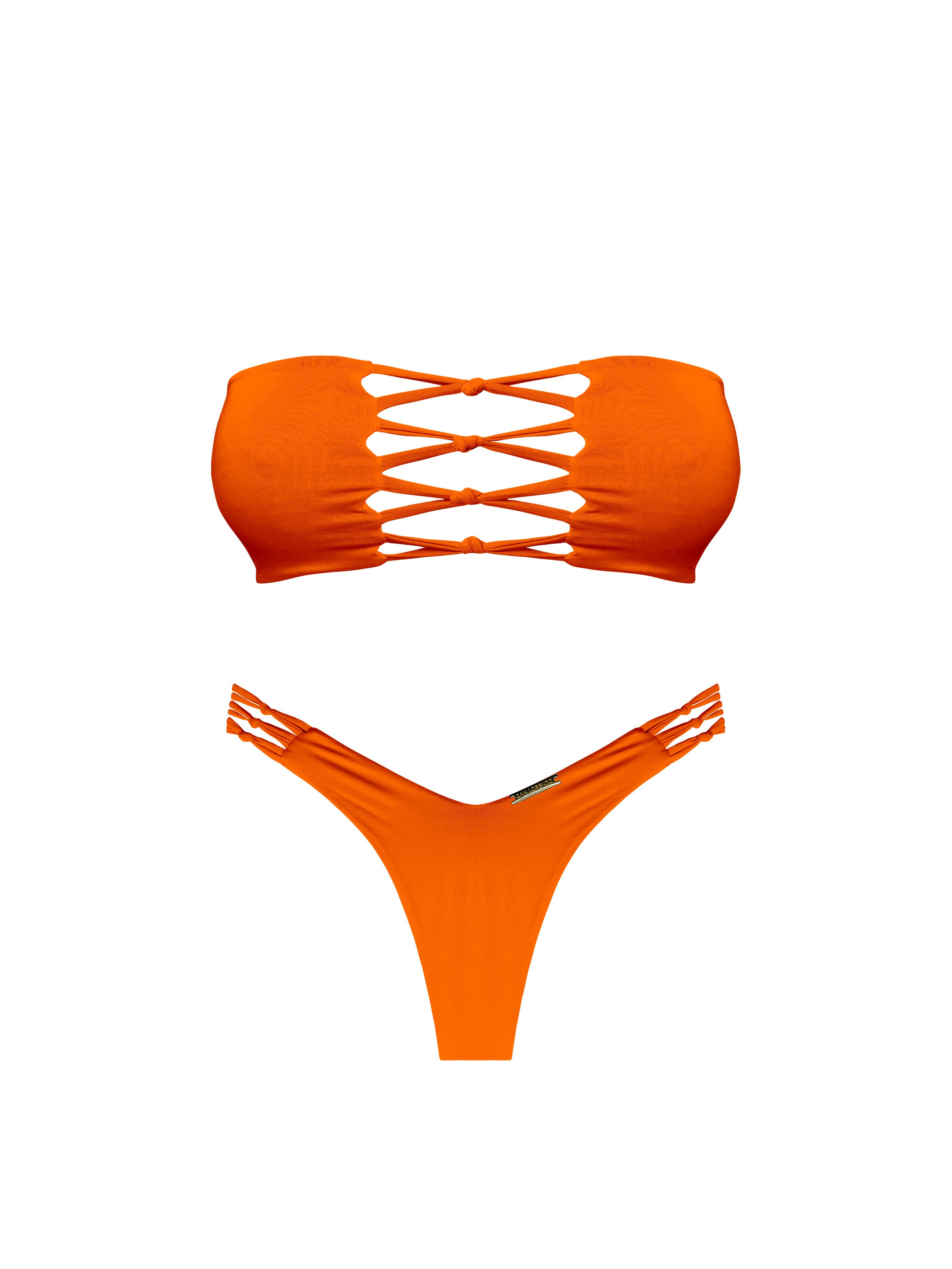 Moorea Saffron Glow Braided Bandeau Bikini Top
