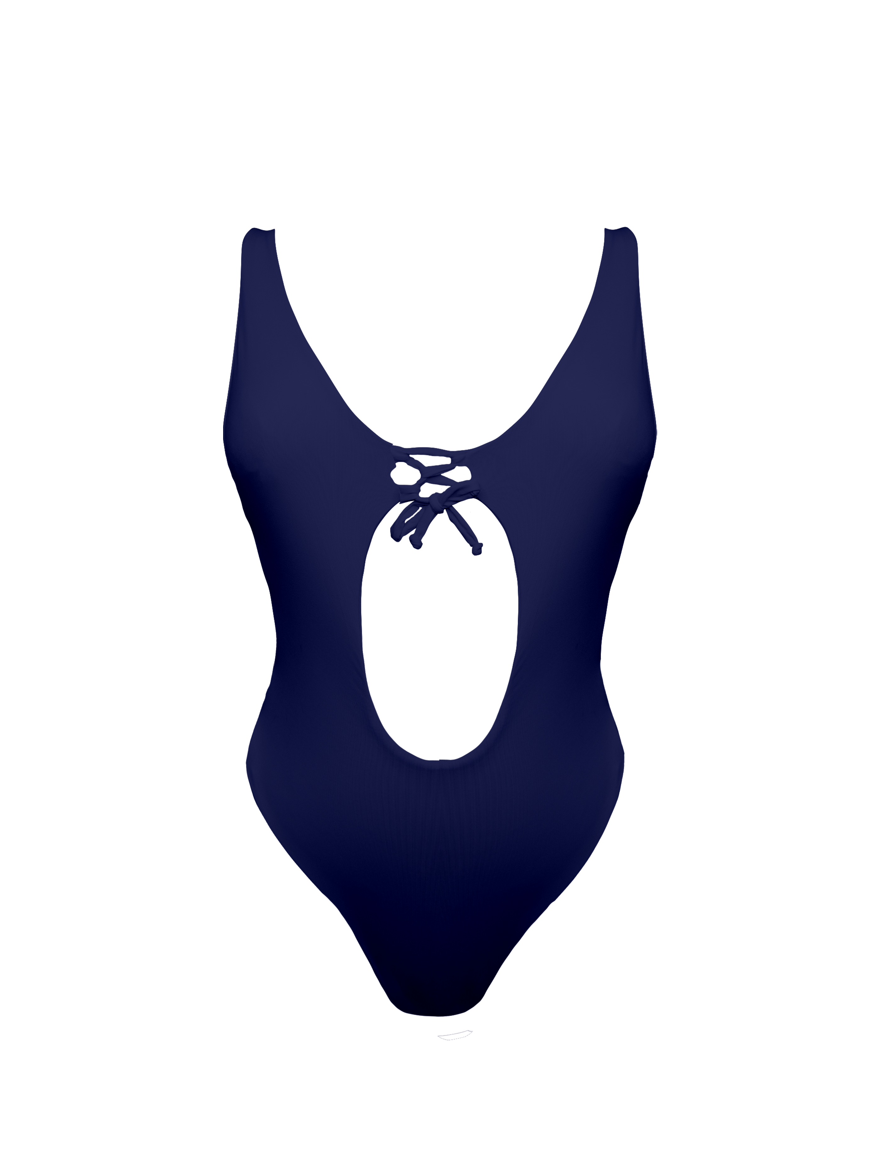 Moorea Voyager Indigo Lace Up Keyhole One Piece