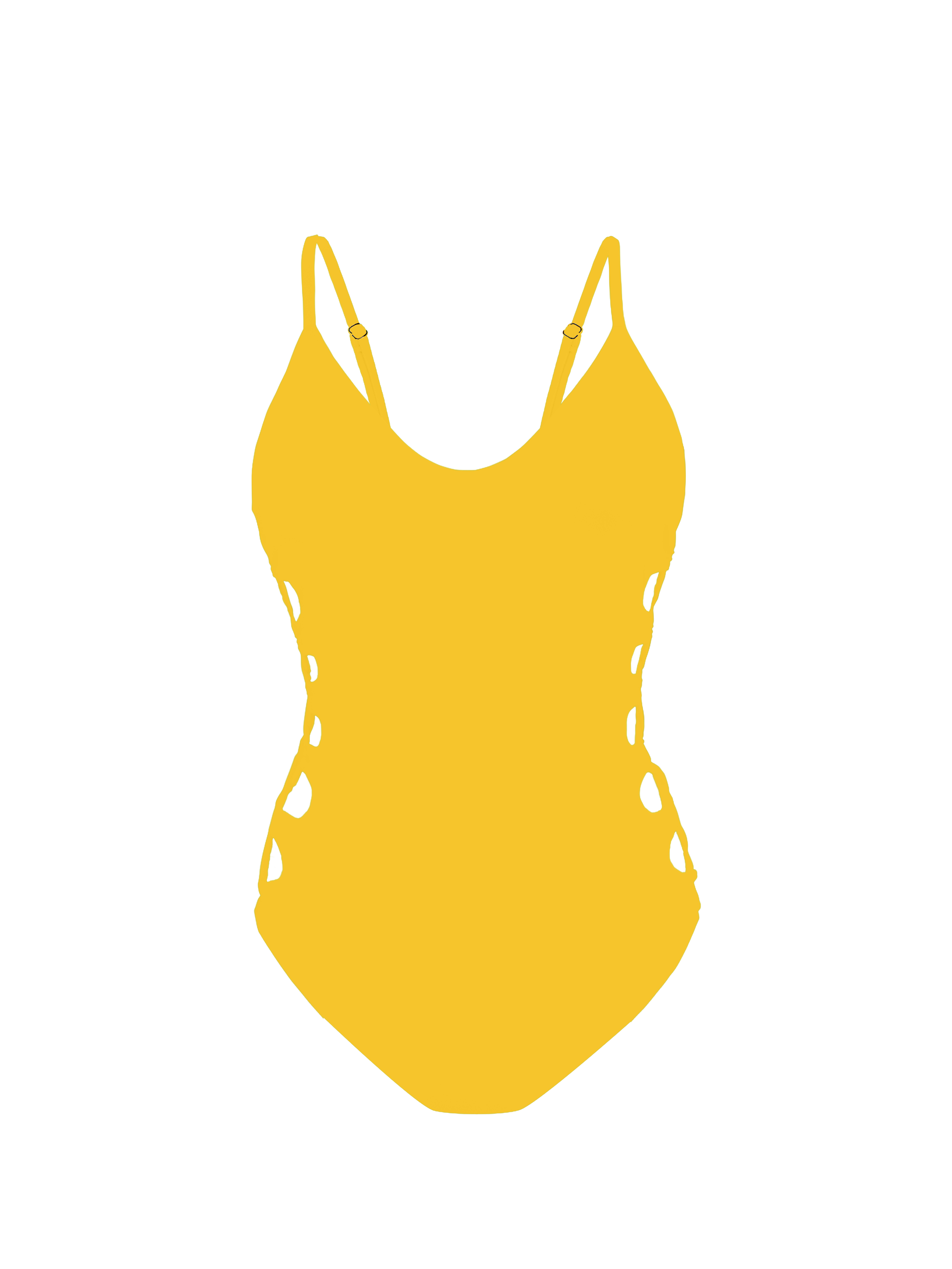 Moorea Golden Island Side Lace Up One Piece