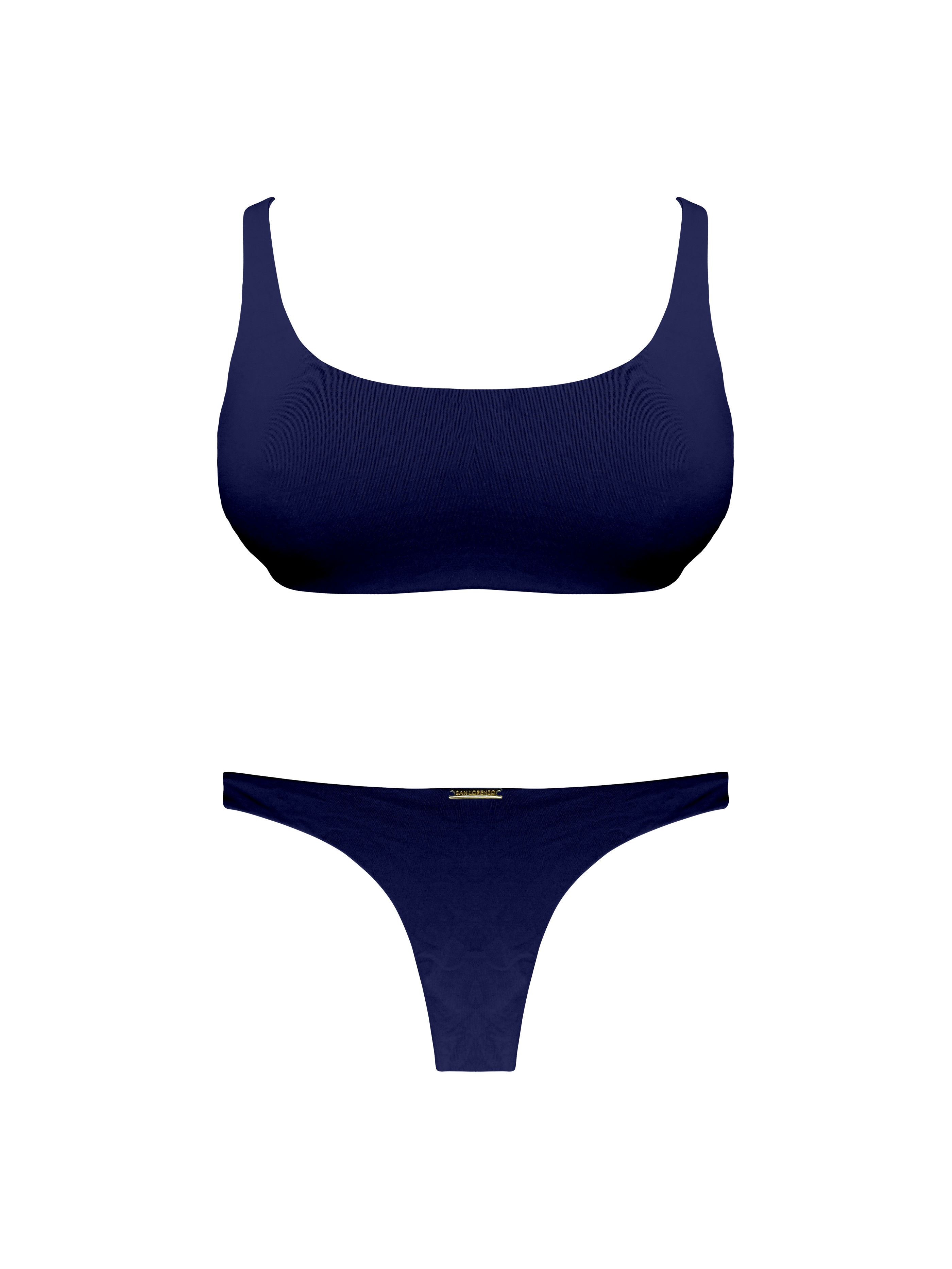 Moorea Voyager Indigo Scoop Neck Bikini Top