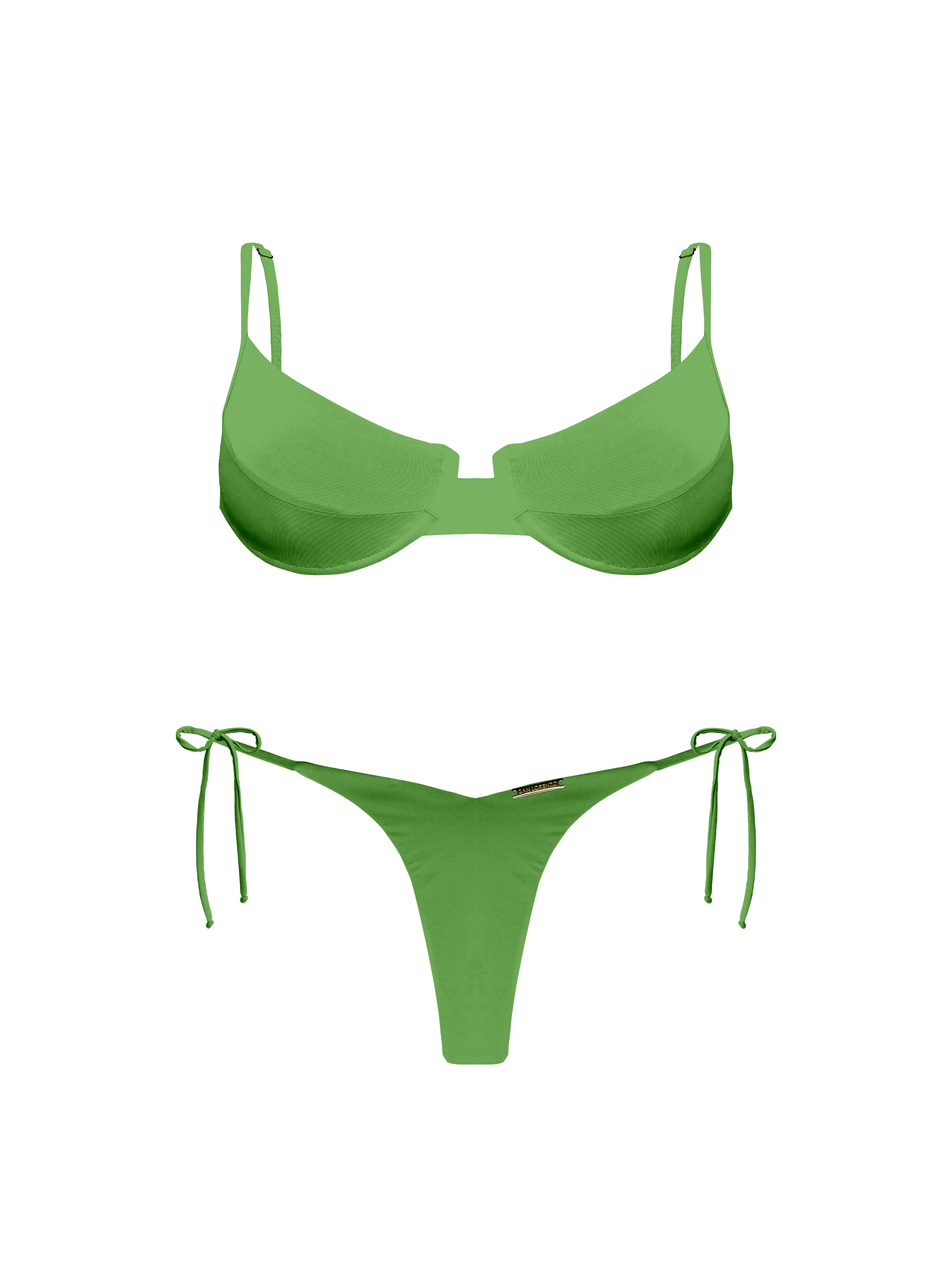 Moorea Rainforest Blend High Cut Side Bikini Tie Bikini Bottom