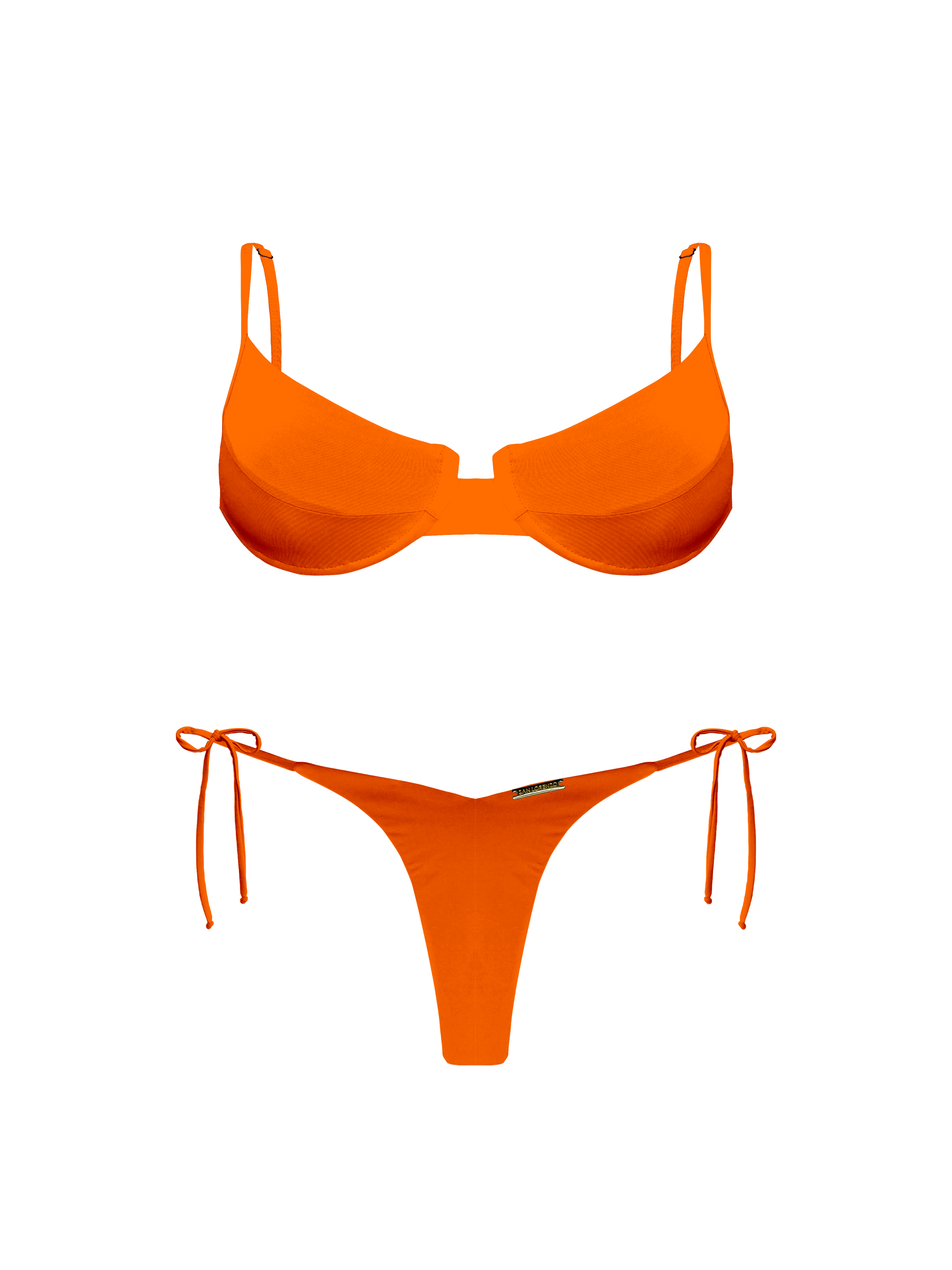 Moorea Saffron Glow High Cut Side Bikini Tie Bikini Bottom