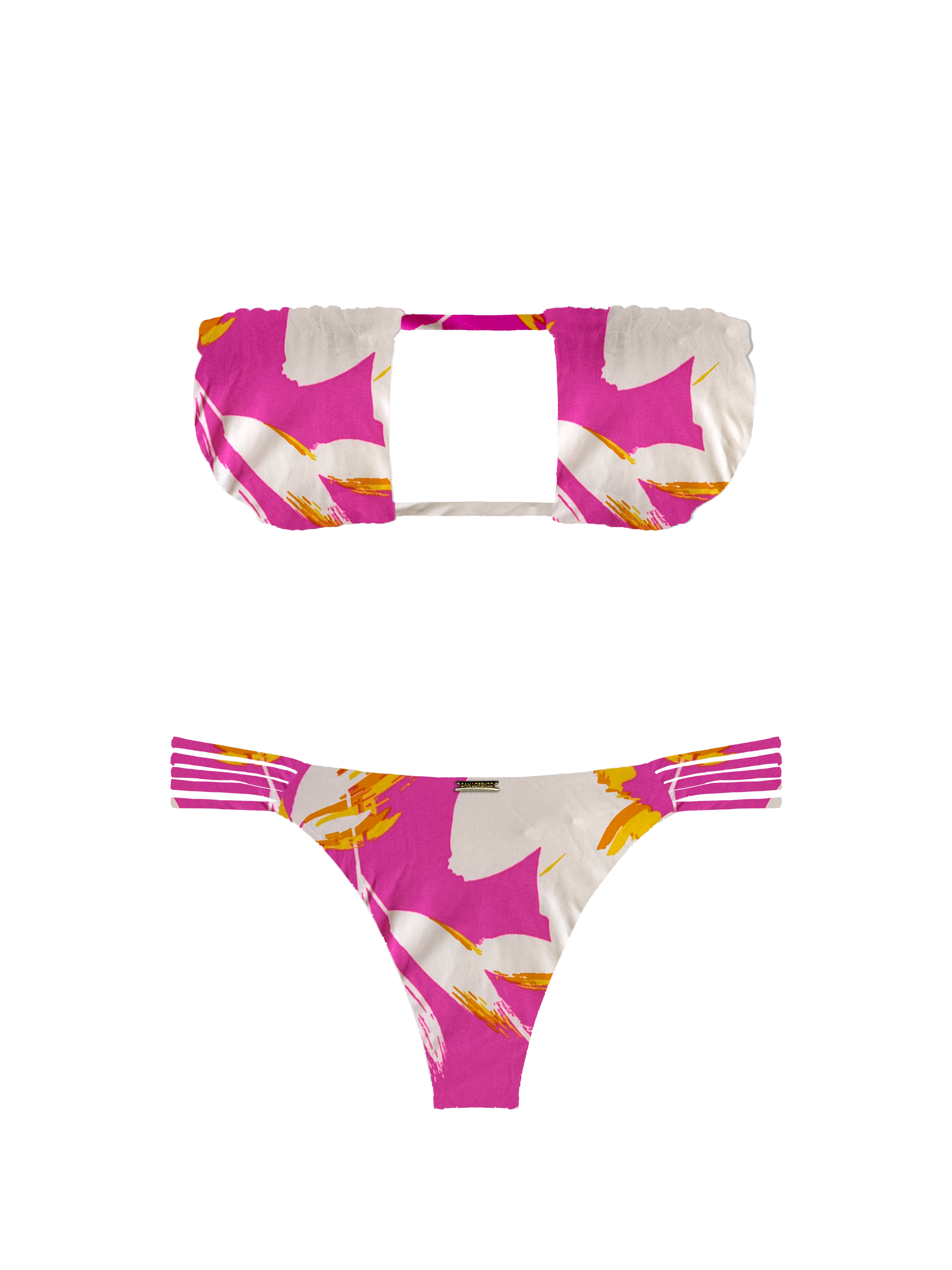 Prisma Tropic Blush Strapless Bandeau Bikini Top