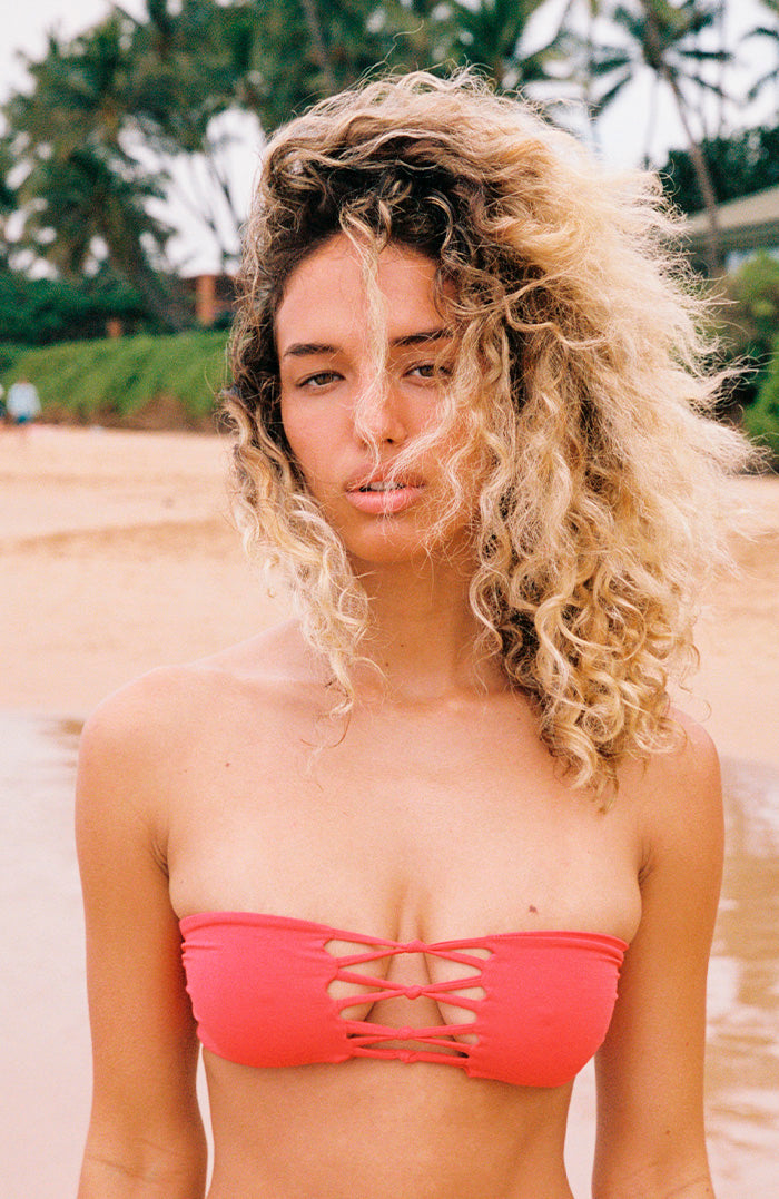 Moorea Lei Blooms Braided Bandeau Bikini Top