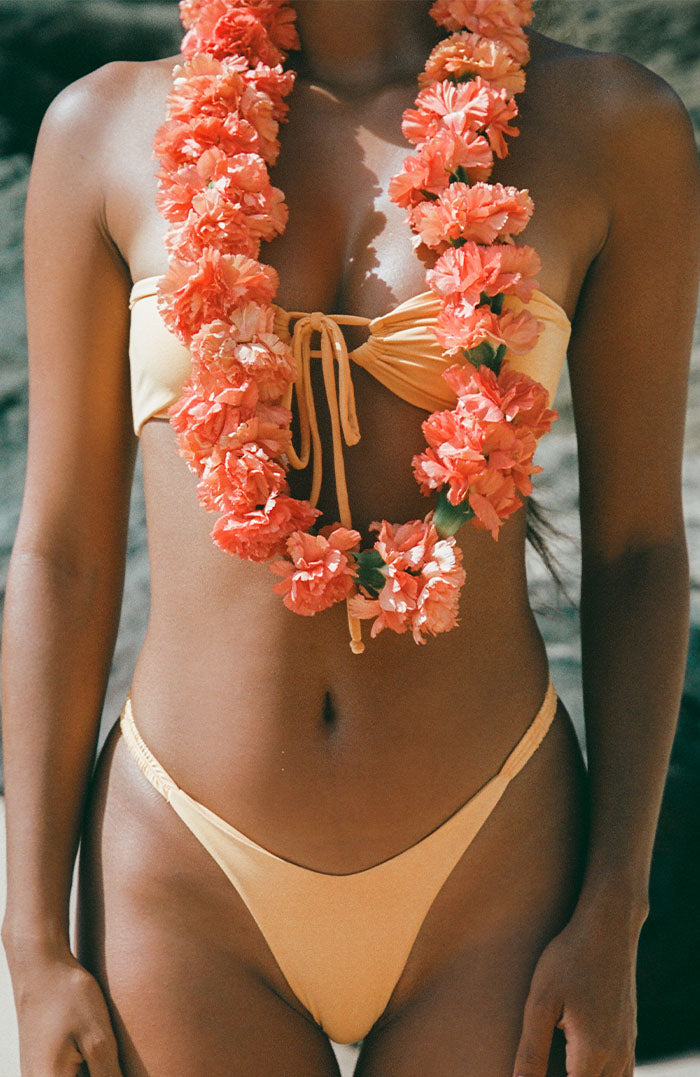 Kaia Sunhoney Thin Garder Thong Bikini Bottom